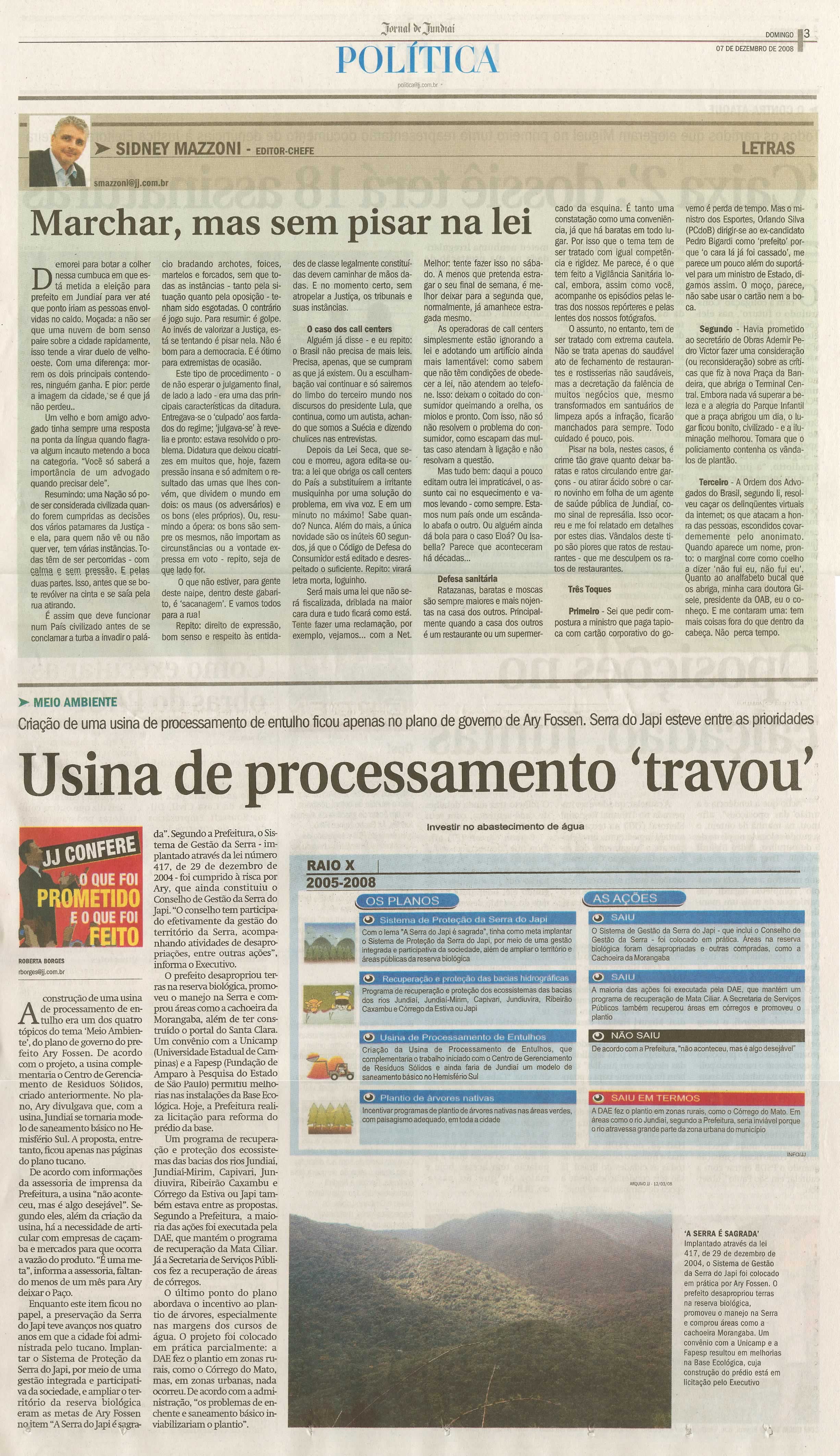 Jornal de Jundiaí - 07/12/2008
