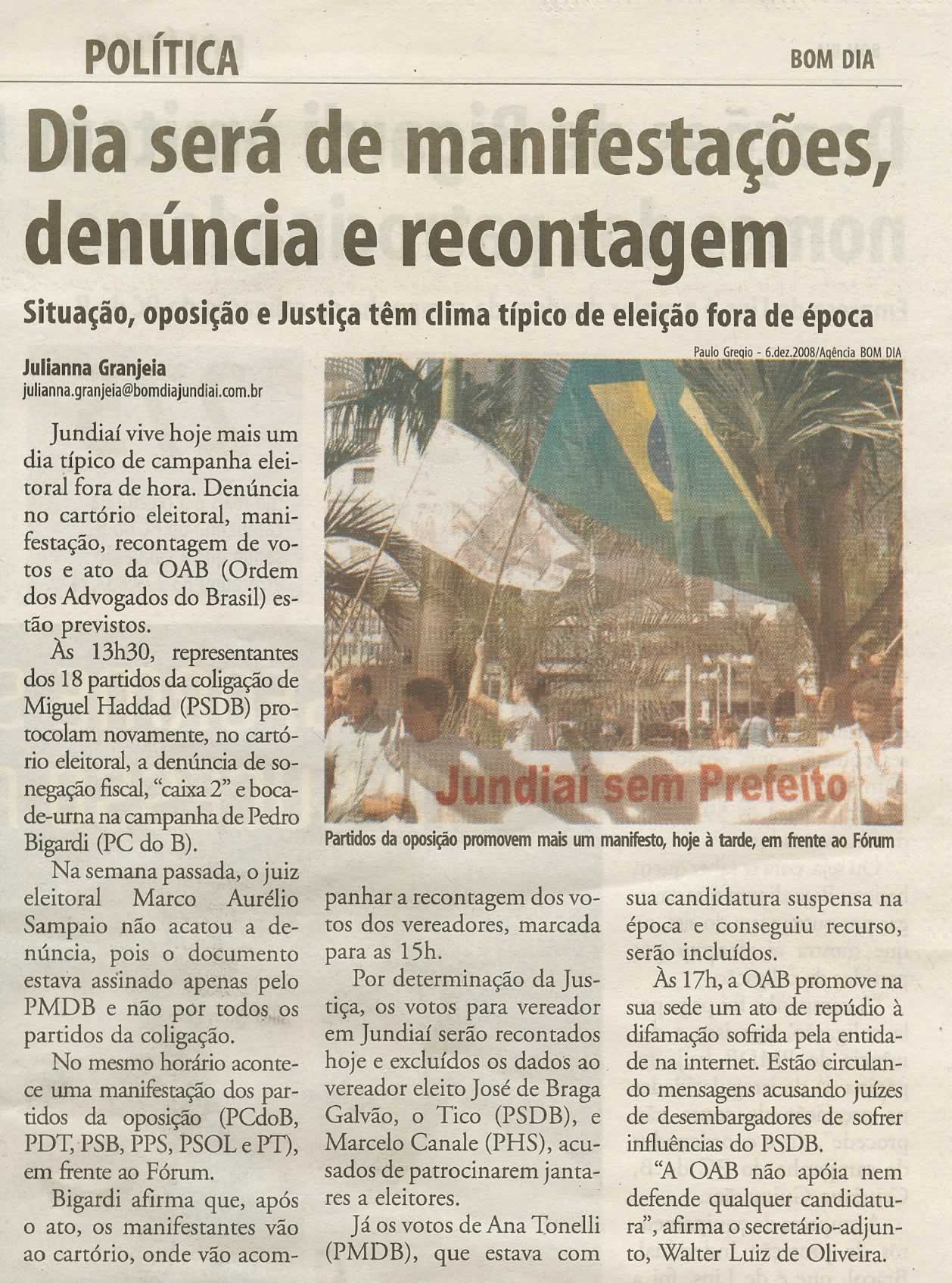 Bom Dia Jundiaí - 09/12/2008
