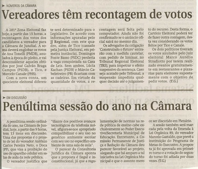 Jornal de Jundiaí - 09/12/2008