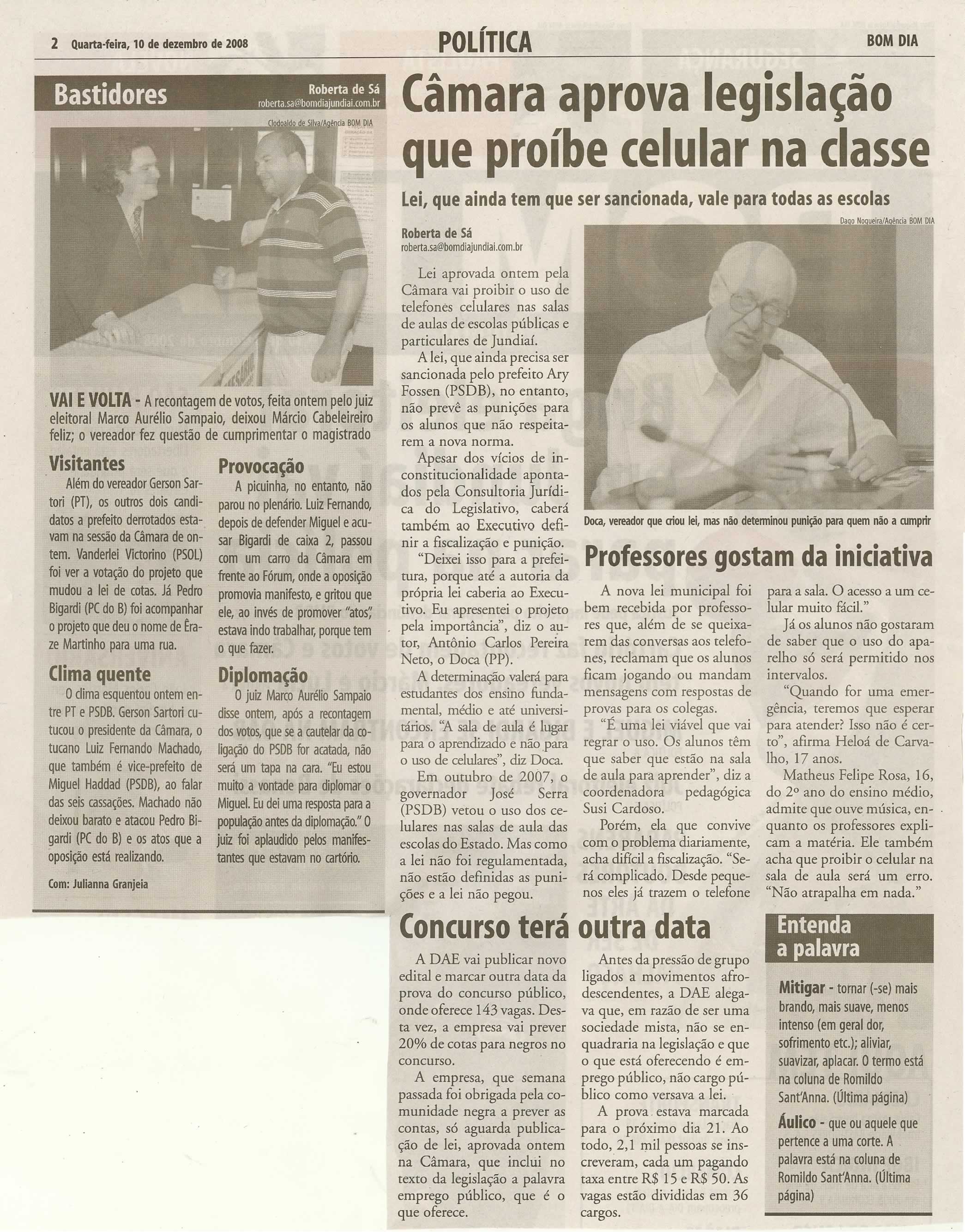 Bom Dia Jundiaí - 10/12/2008
