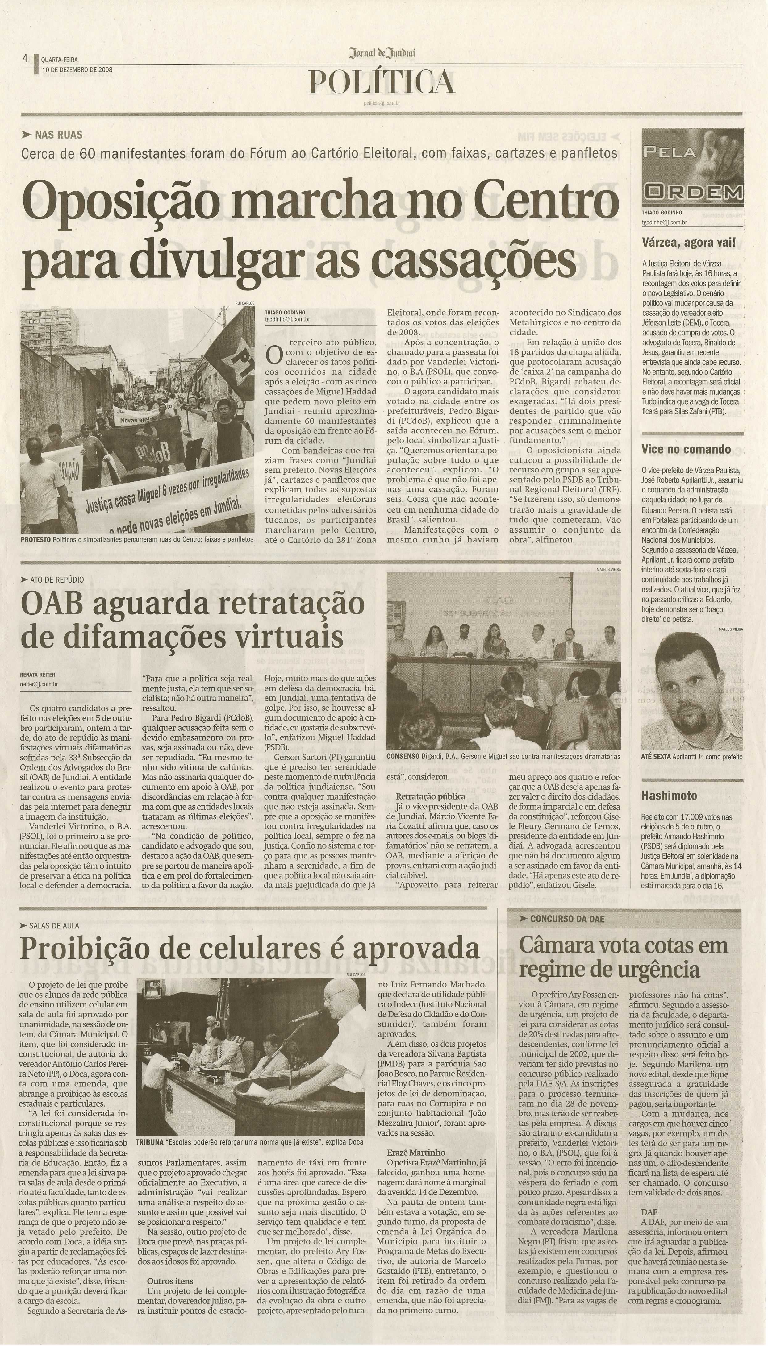 Jornal de Jundiaí - 10/12/2008