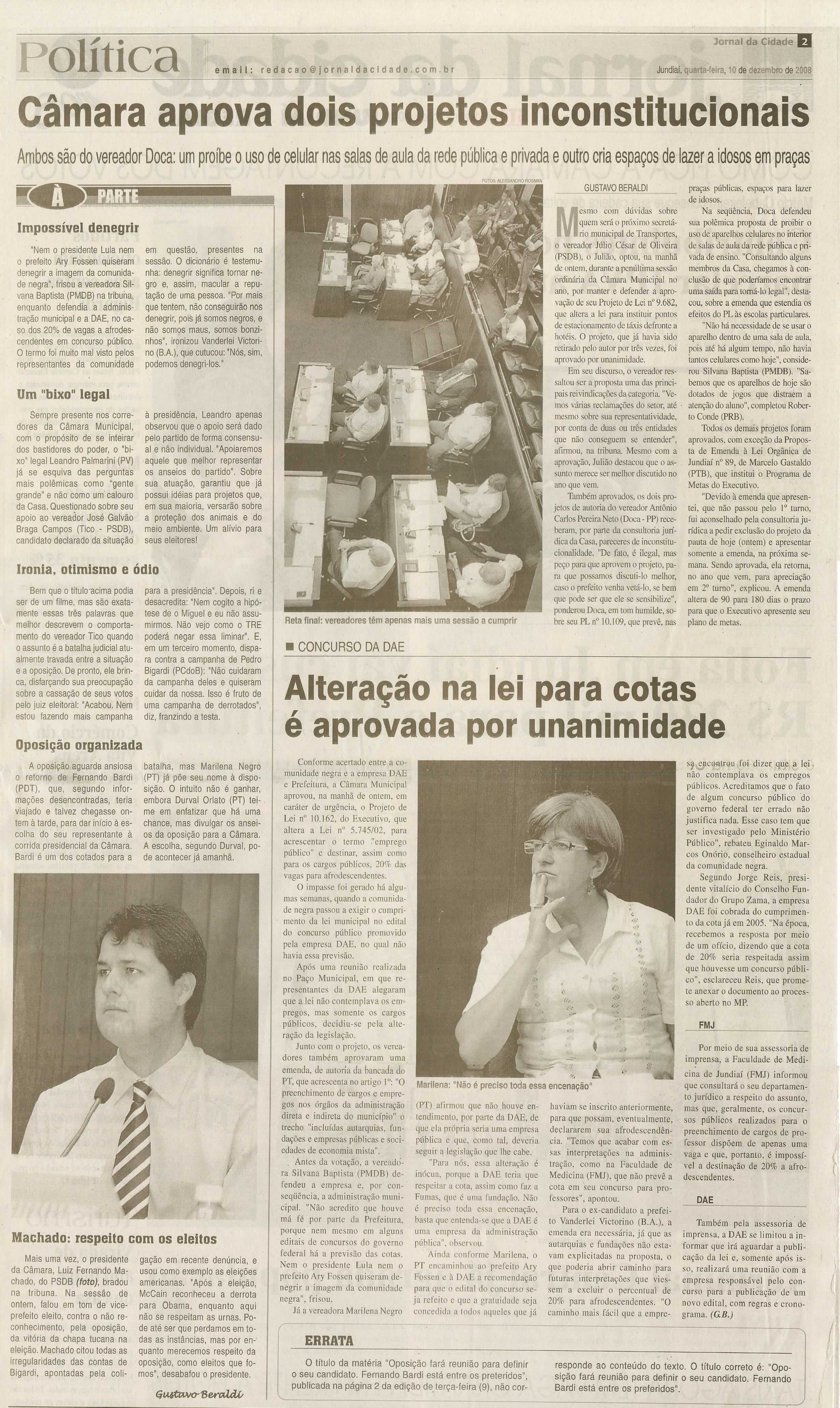 Jornal da Cidade - 10/12/2008