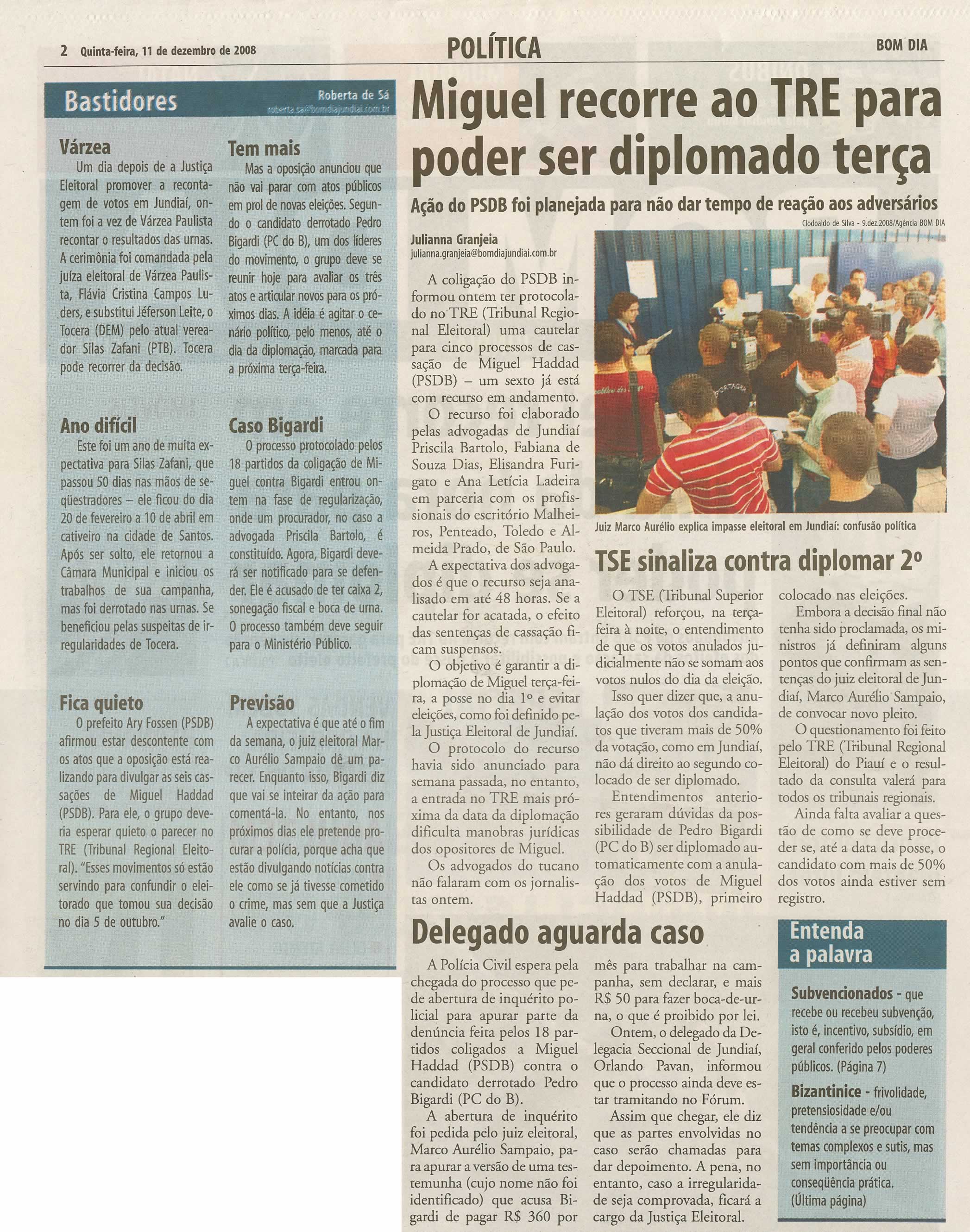 Bom Dia Jundiaí - 11/12/2008