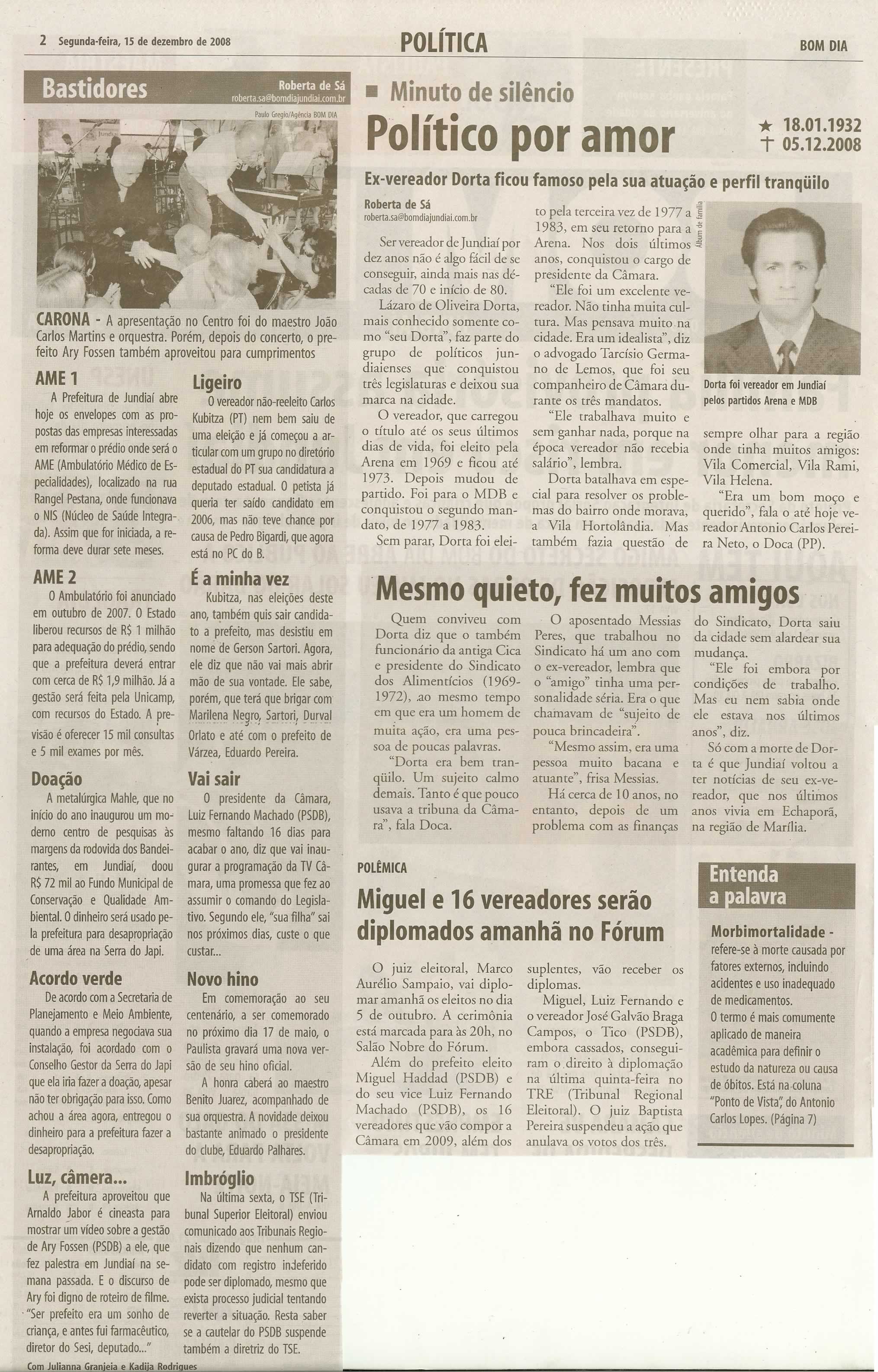 Bom Dia Jundiaí - 15/12/2008