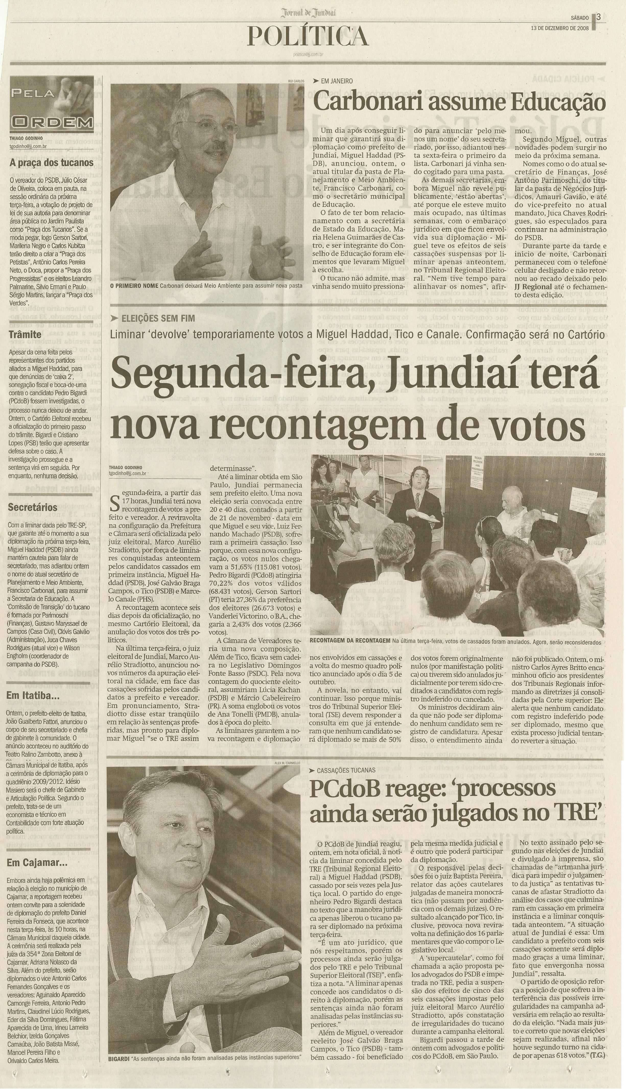 Jornal de Jundiaí - 13/12/2008