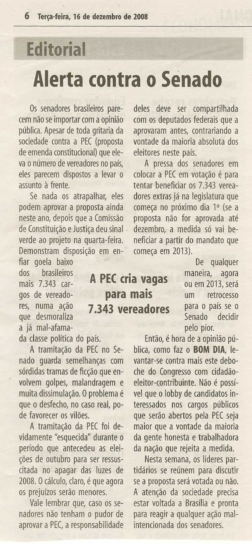 Bom Dia Jundiaí - 16/12/2008