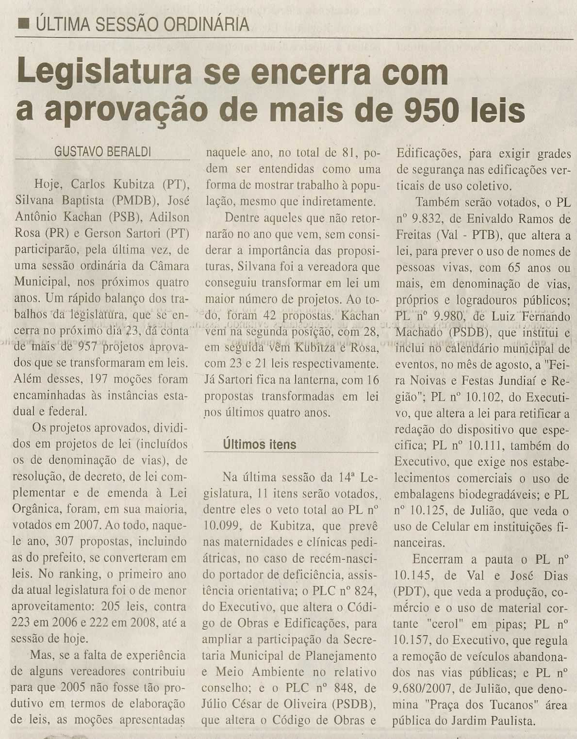 Jornal da Cidade - 16/12/2008