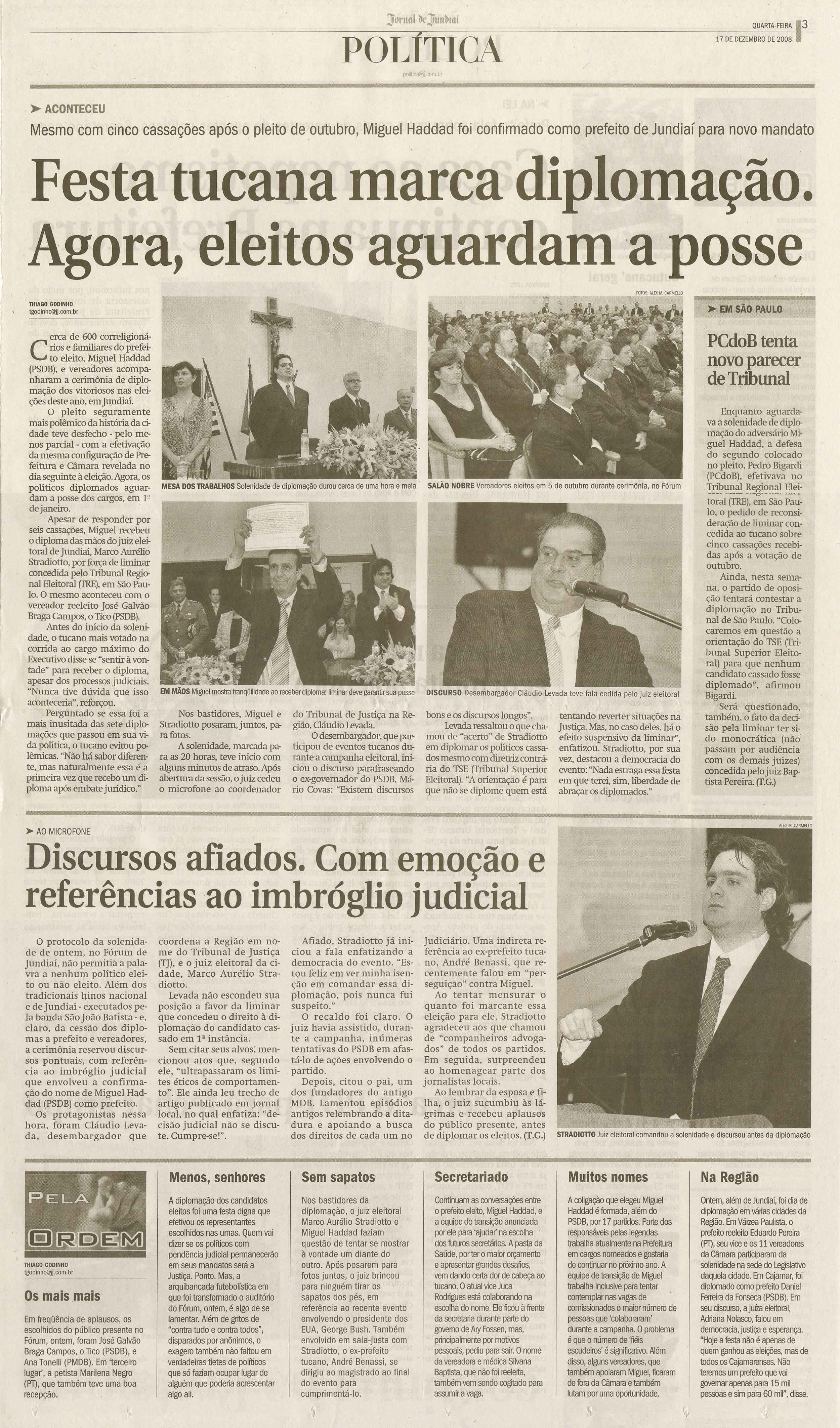 Jornal de Jundiaí - 17/12/2008