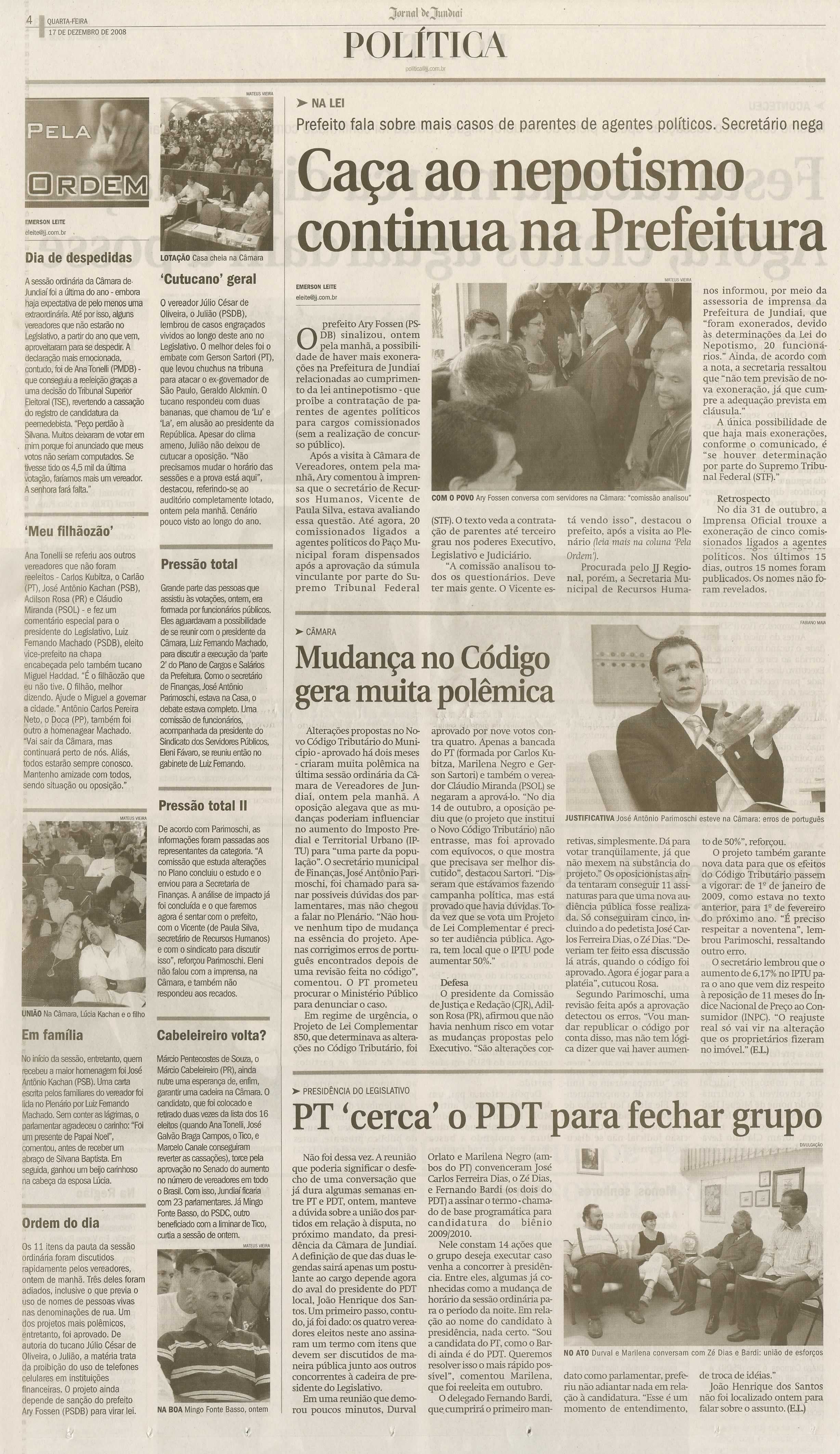 Jornal de Jundiaí - 17/12/2008