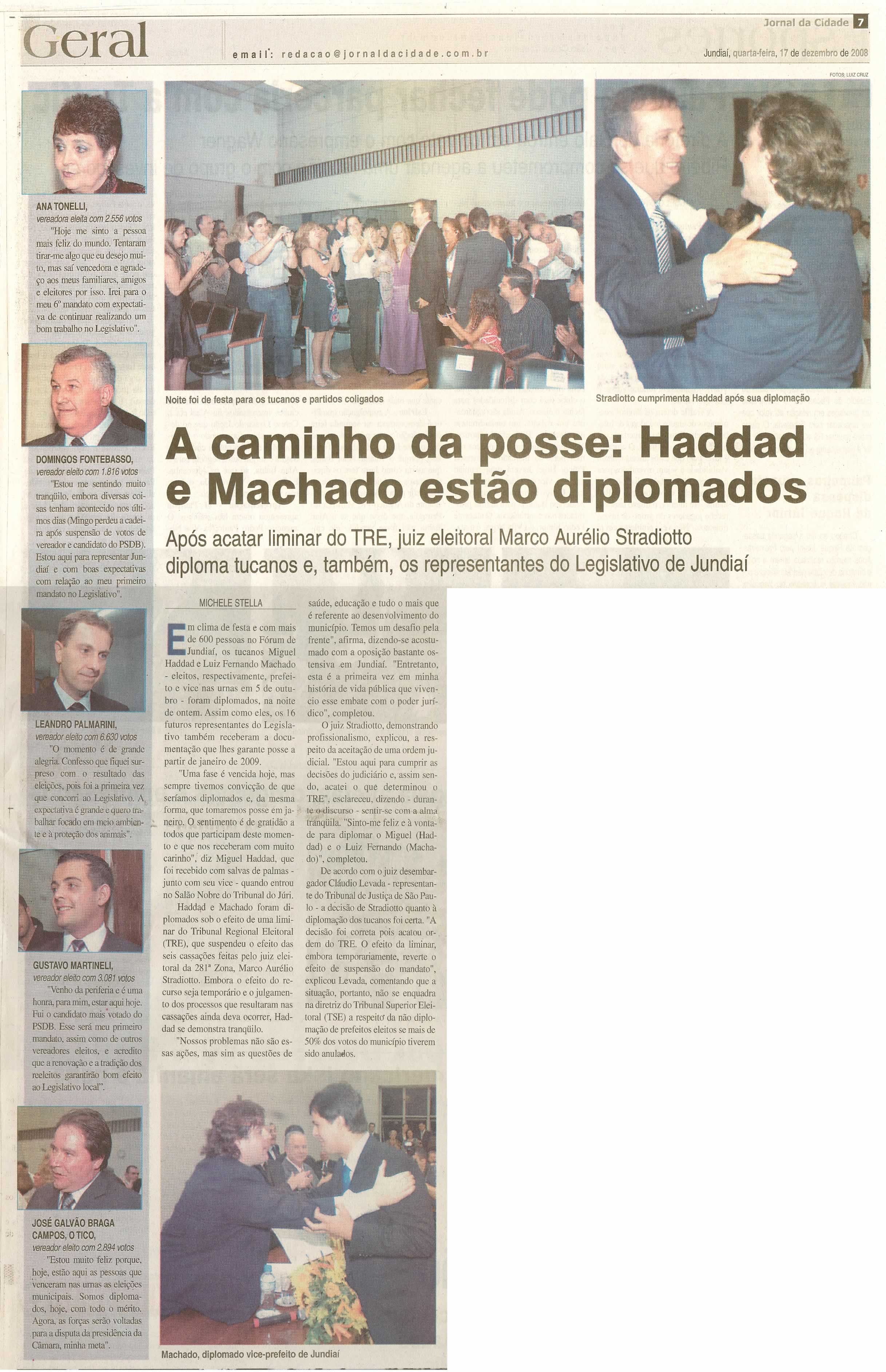 Jornal da Cidade - 17/12/2008