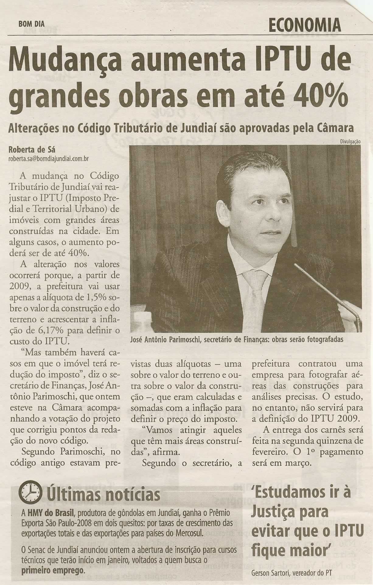 Bom Dia Jundiaí - 17/12/2008
