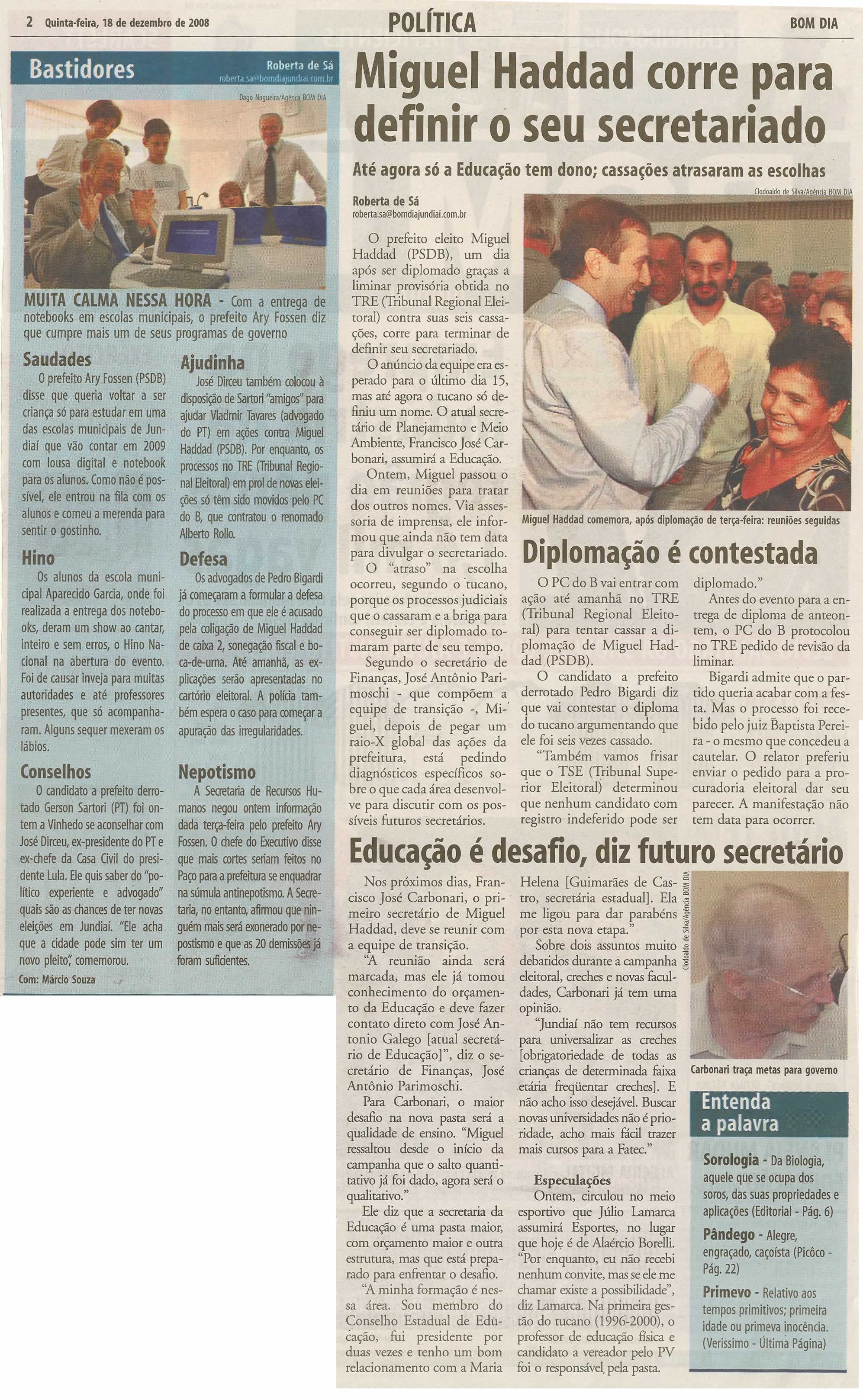 Bom Dia Jundiaí - 18/12/2008