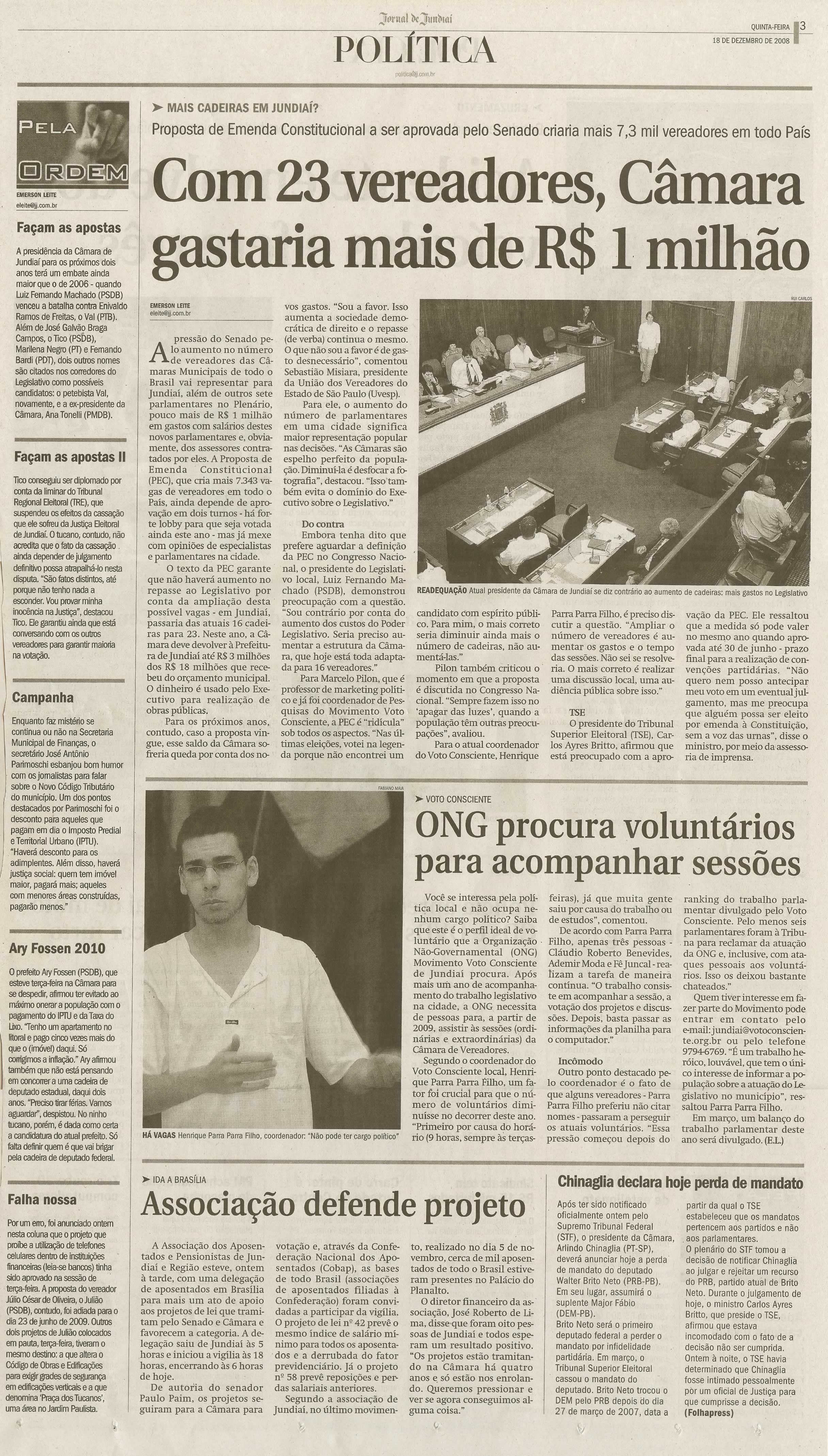 Jornal de Jundiaí - 18/12/2008