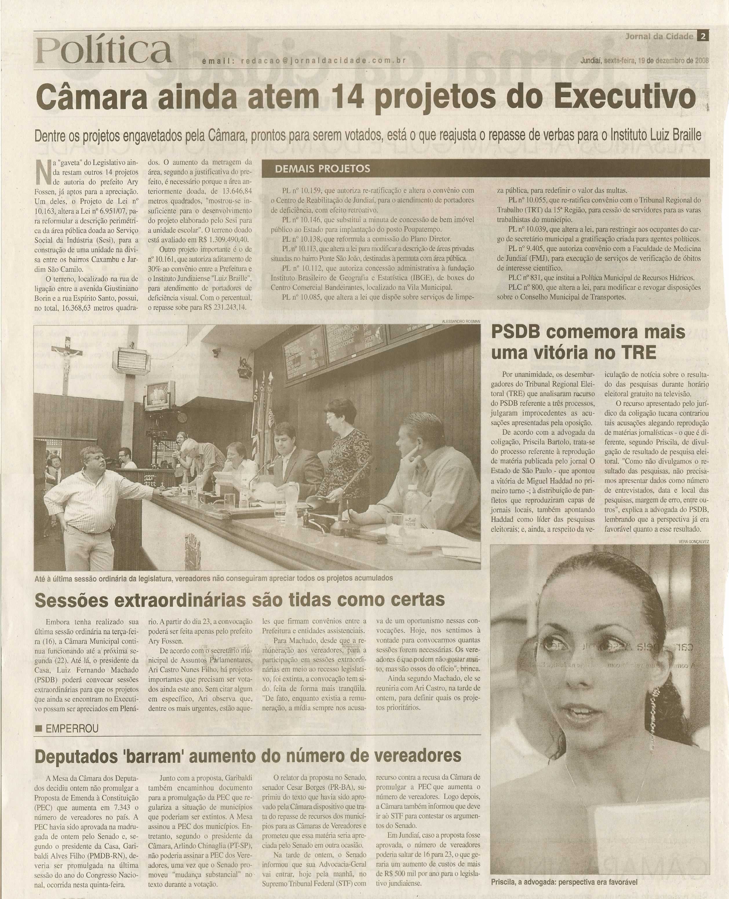 Jornal da Cidade - 19/12/2008
