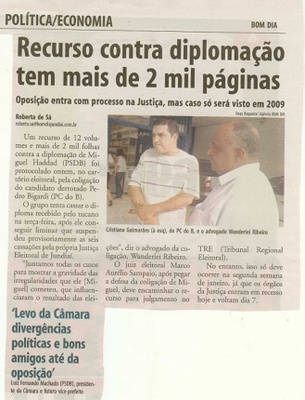 Bom Dia Jundiaí - 20/12/2008