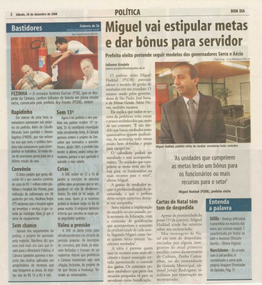 Bom Dia Jundiaí - 20/12/2008