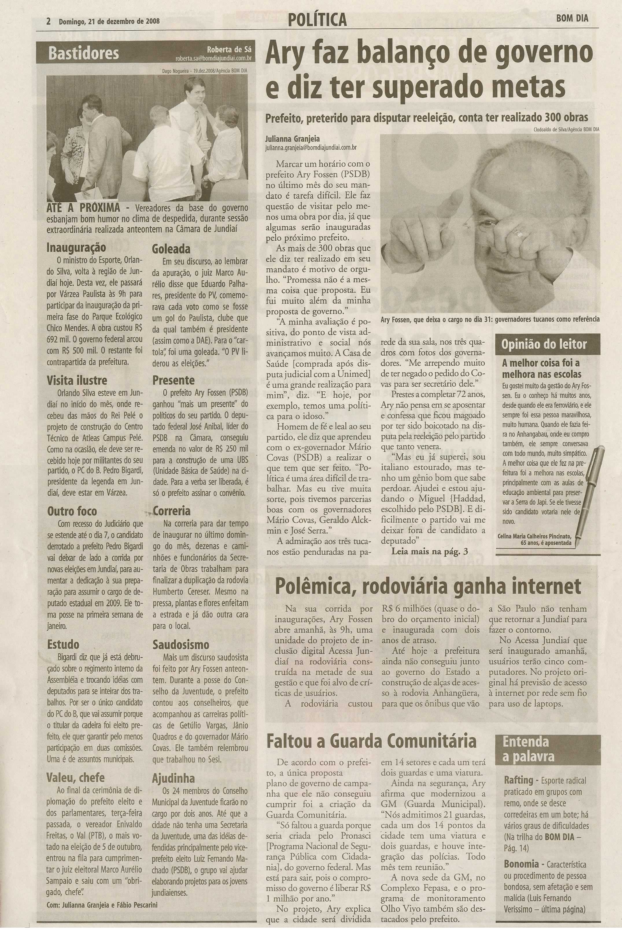 Bom Dia Jundiaí - 21/12/2008