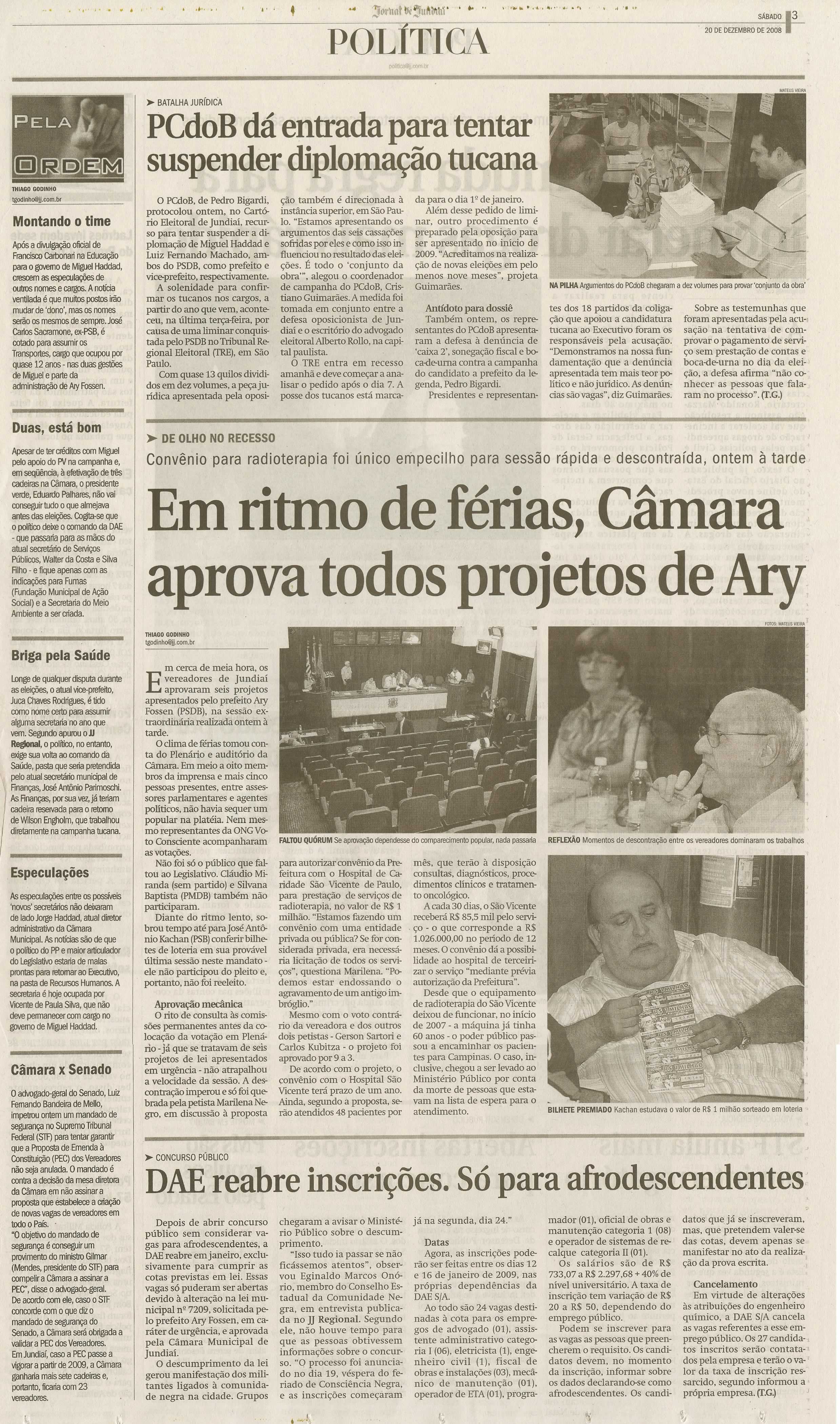 Jornal de Jundiaí - 20/12/2008