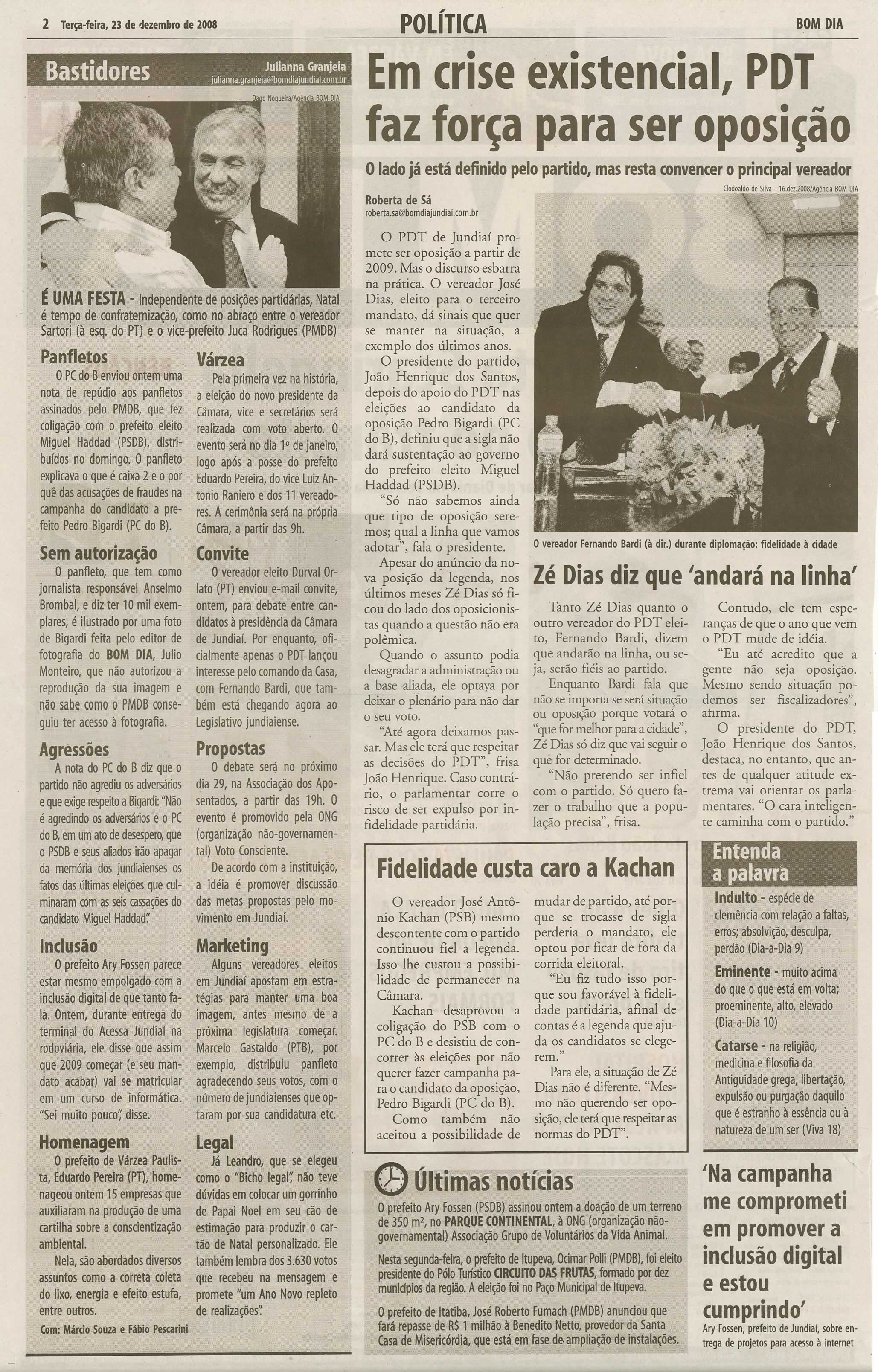 Bom Dia Jundiaí - 23/12/2008