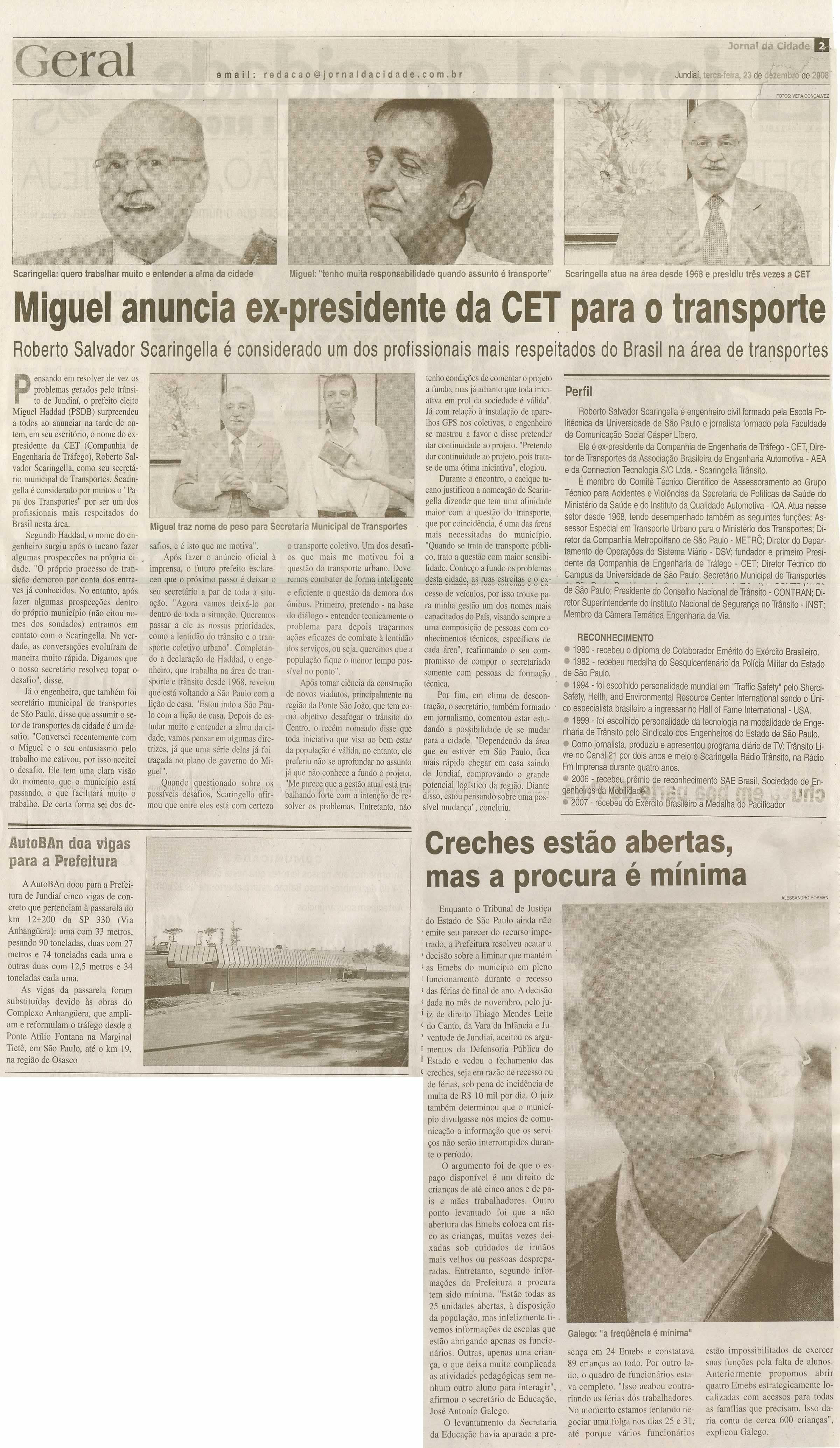 Jornal da Cidade - 23/12/2008