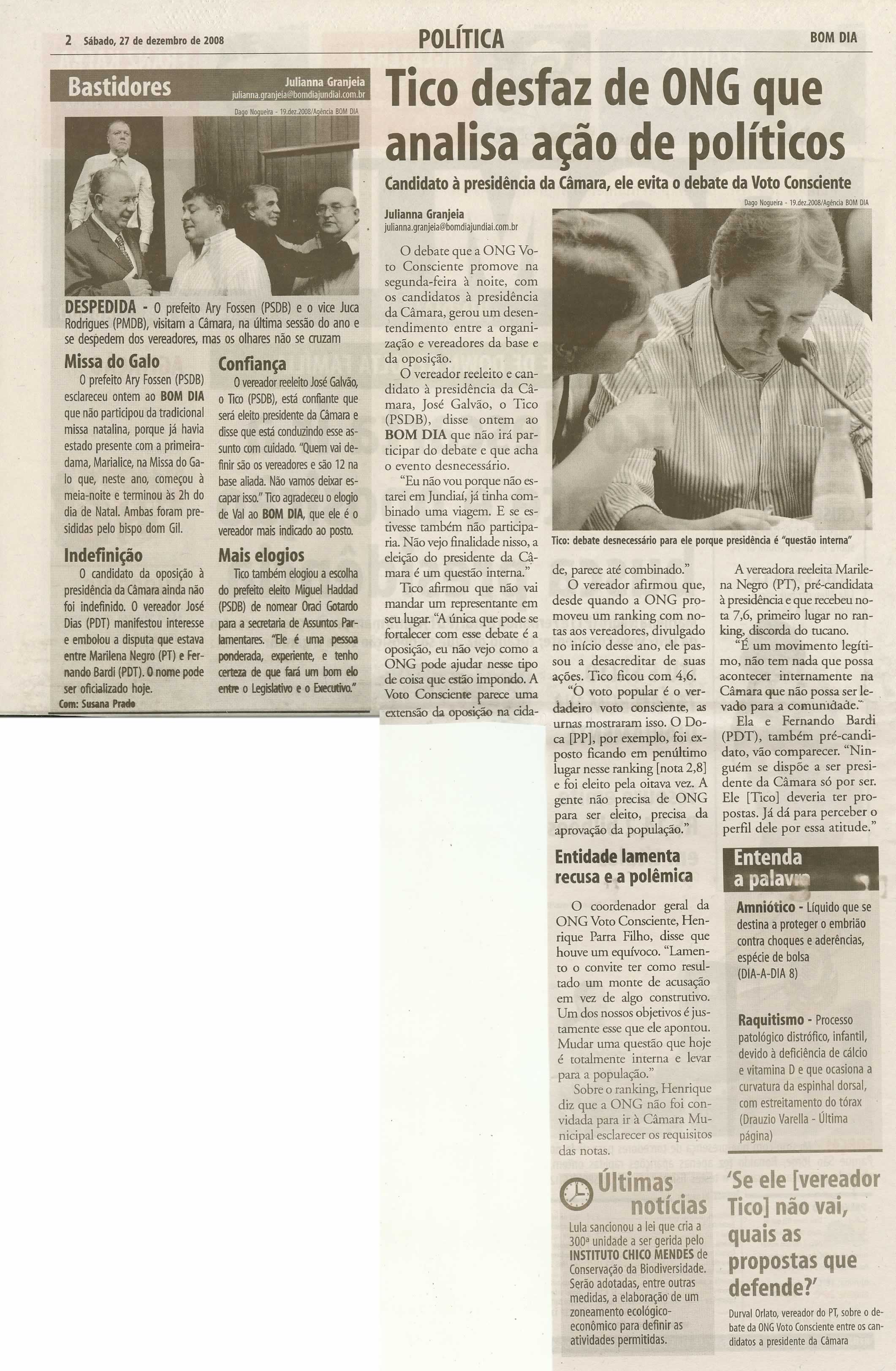 Bom Dia Jundiaí - 27/12/2008