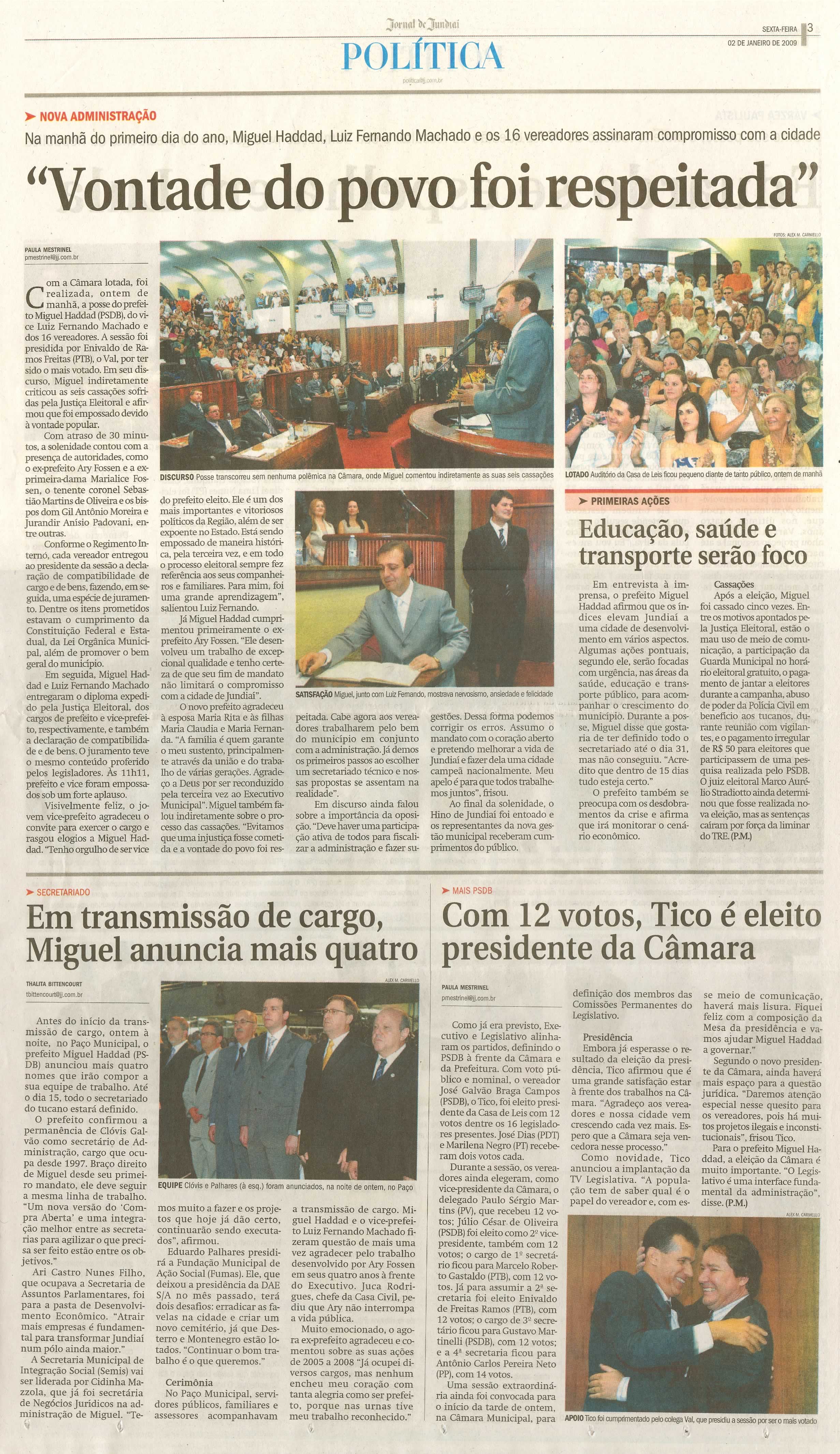 Jornal de Jundiaí - 02/01/2009