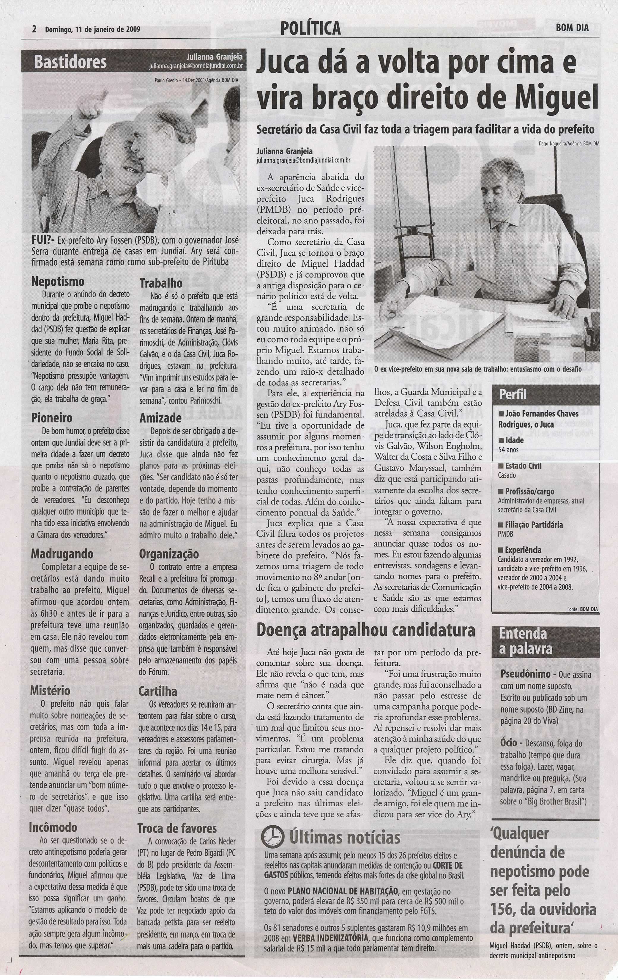 Bom Dia Jundiaí - 11/01/2009