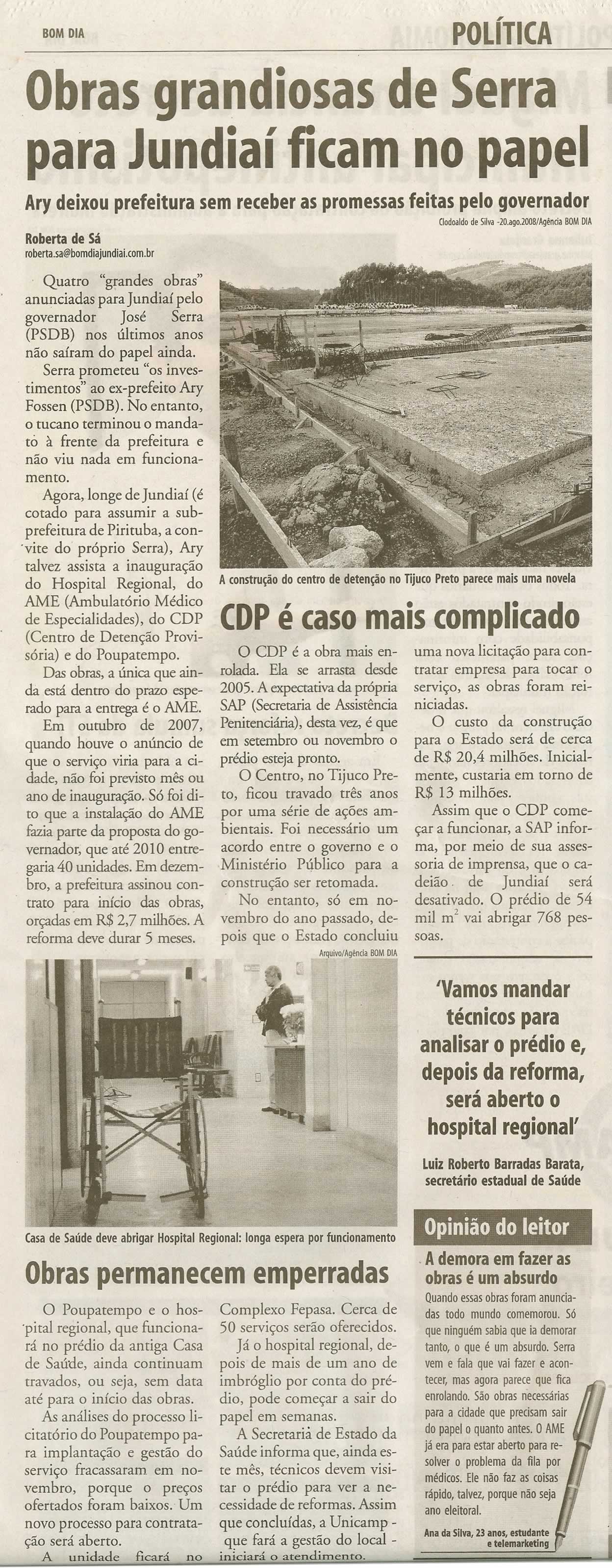 Bom Dia Jundiaí - 11/01/2009