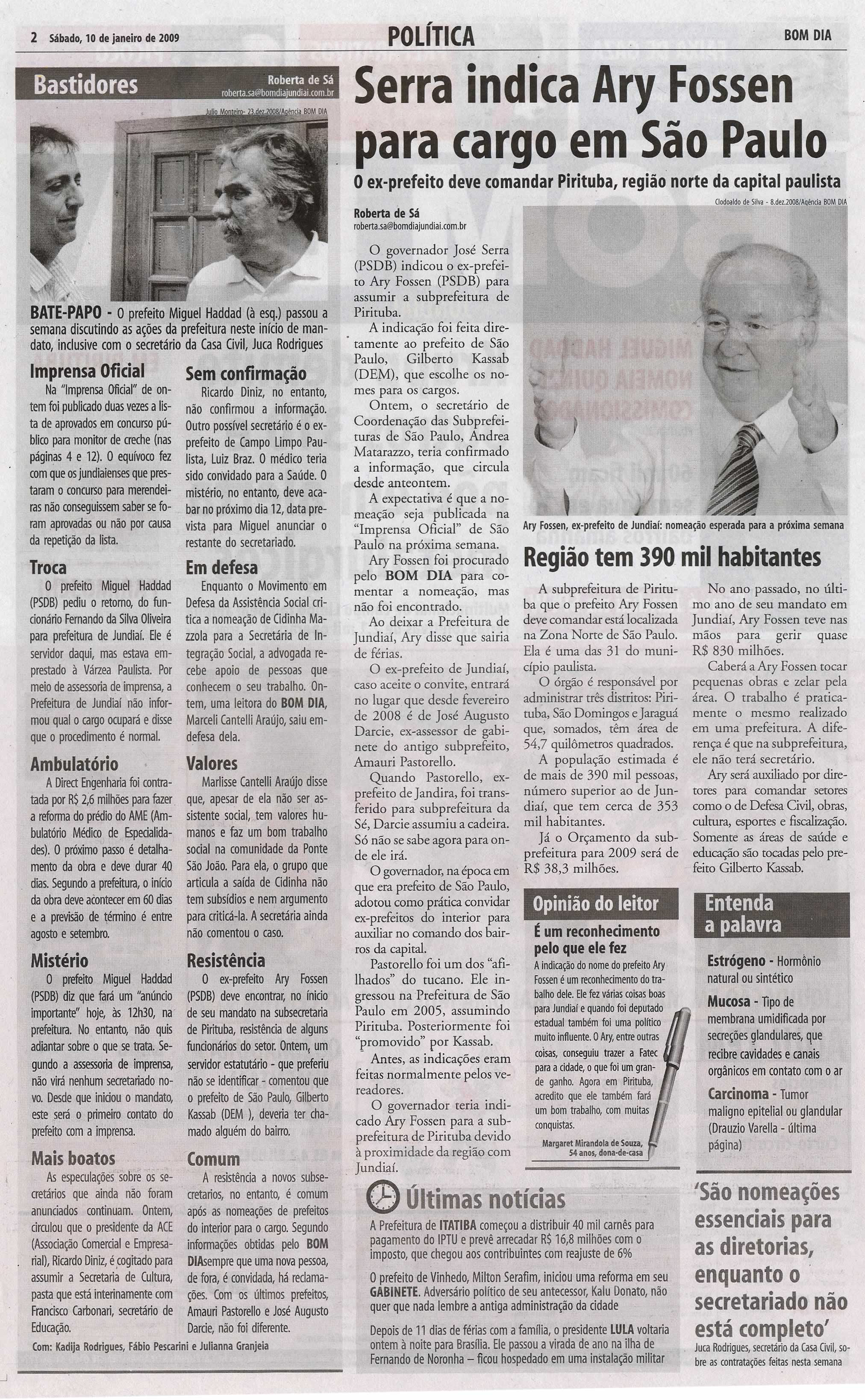 Bom Dia Jundiaí - 13/01/2009