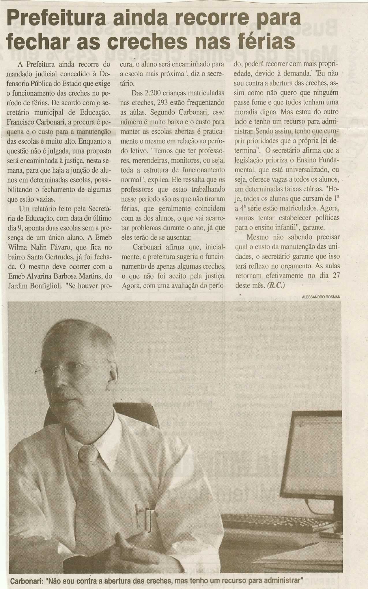 Jornal da Cidade - 13/01/2009