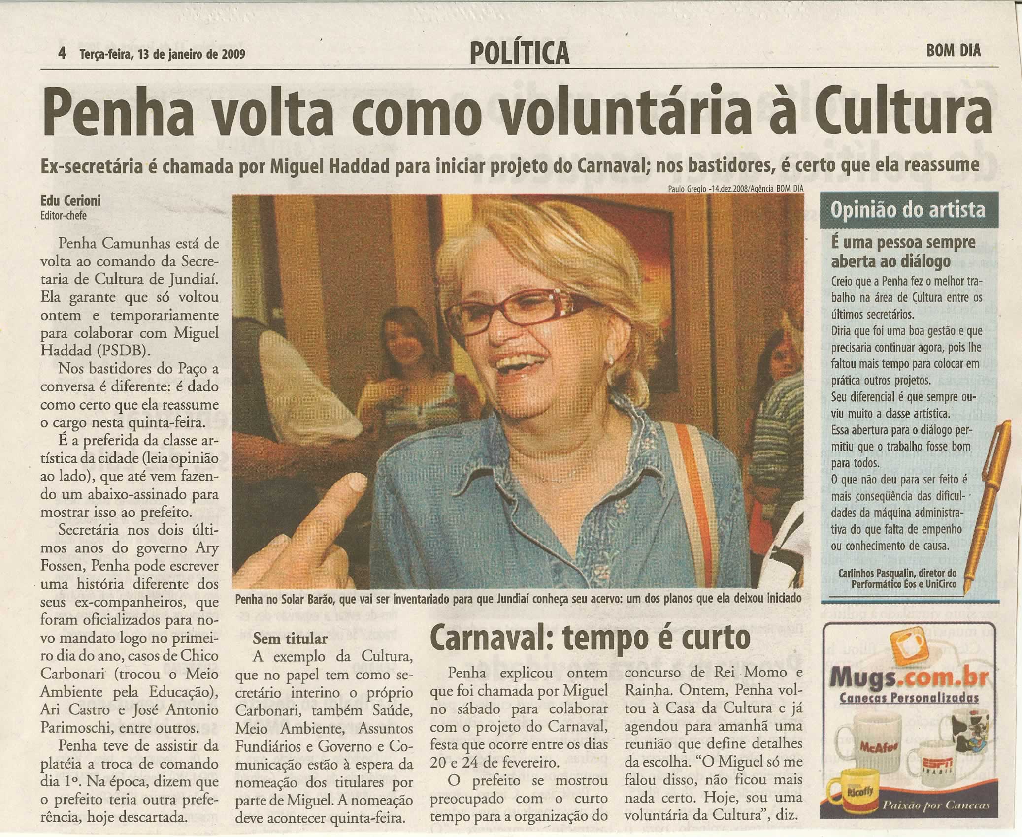 Bom Dia Jundiaí - 13/01/2009