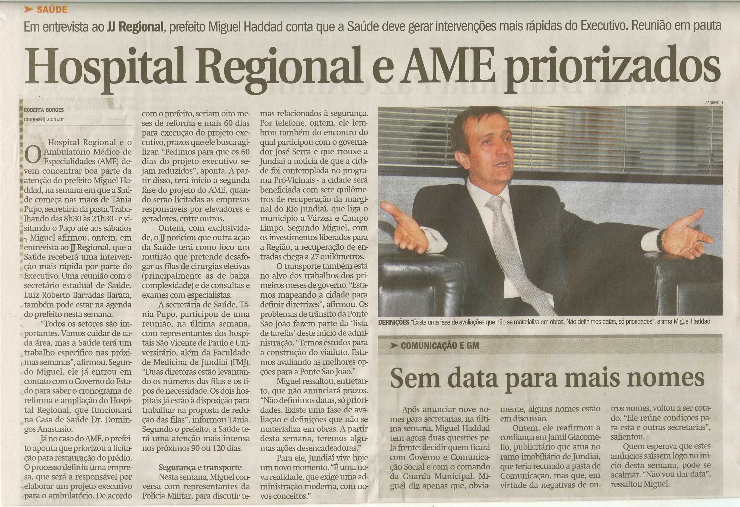 Jornal de Jundiaí - 18/01/2009