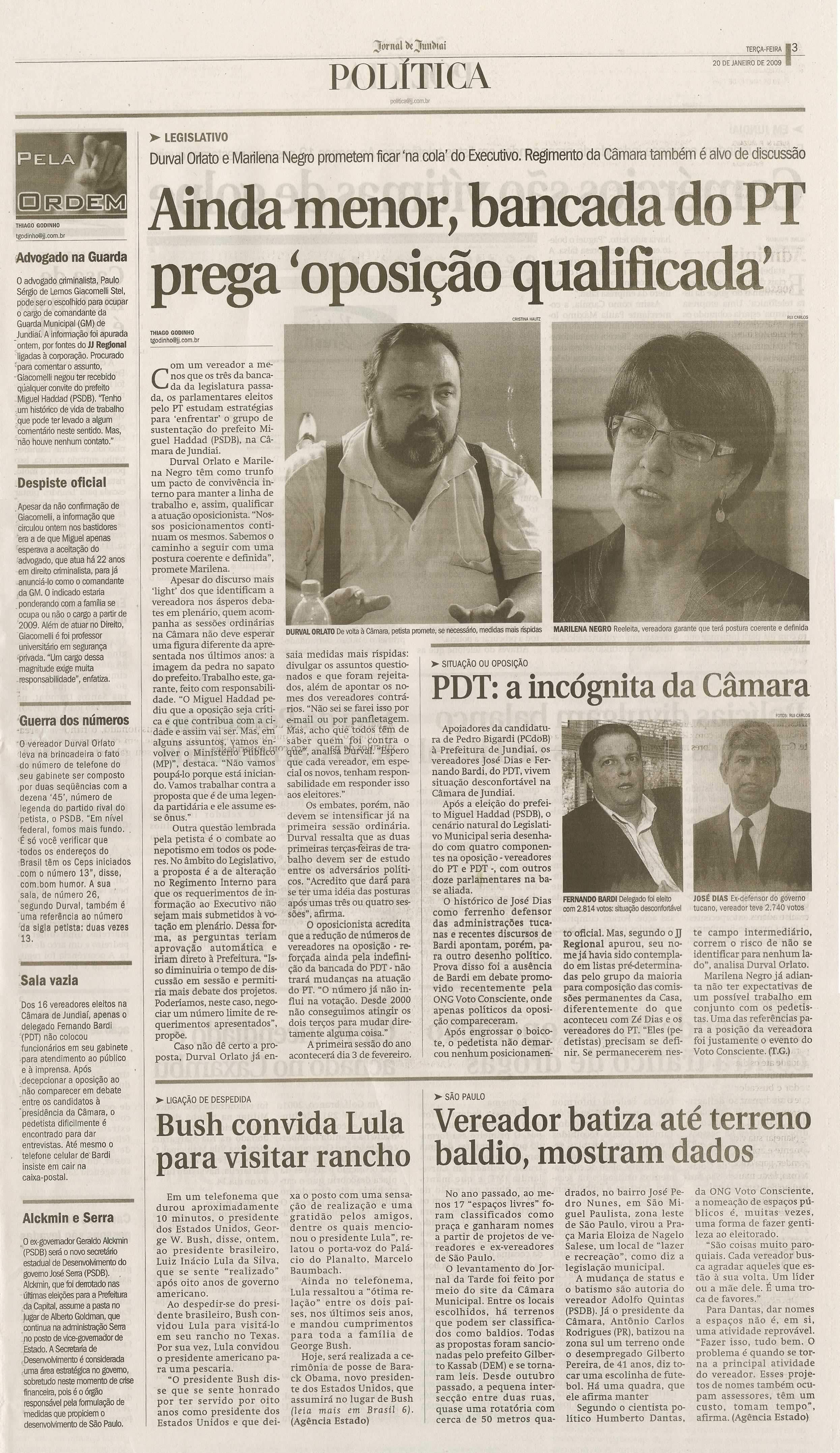 Jornal de Jundiaí - 20/01/2009