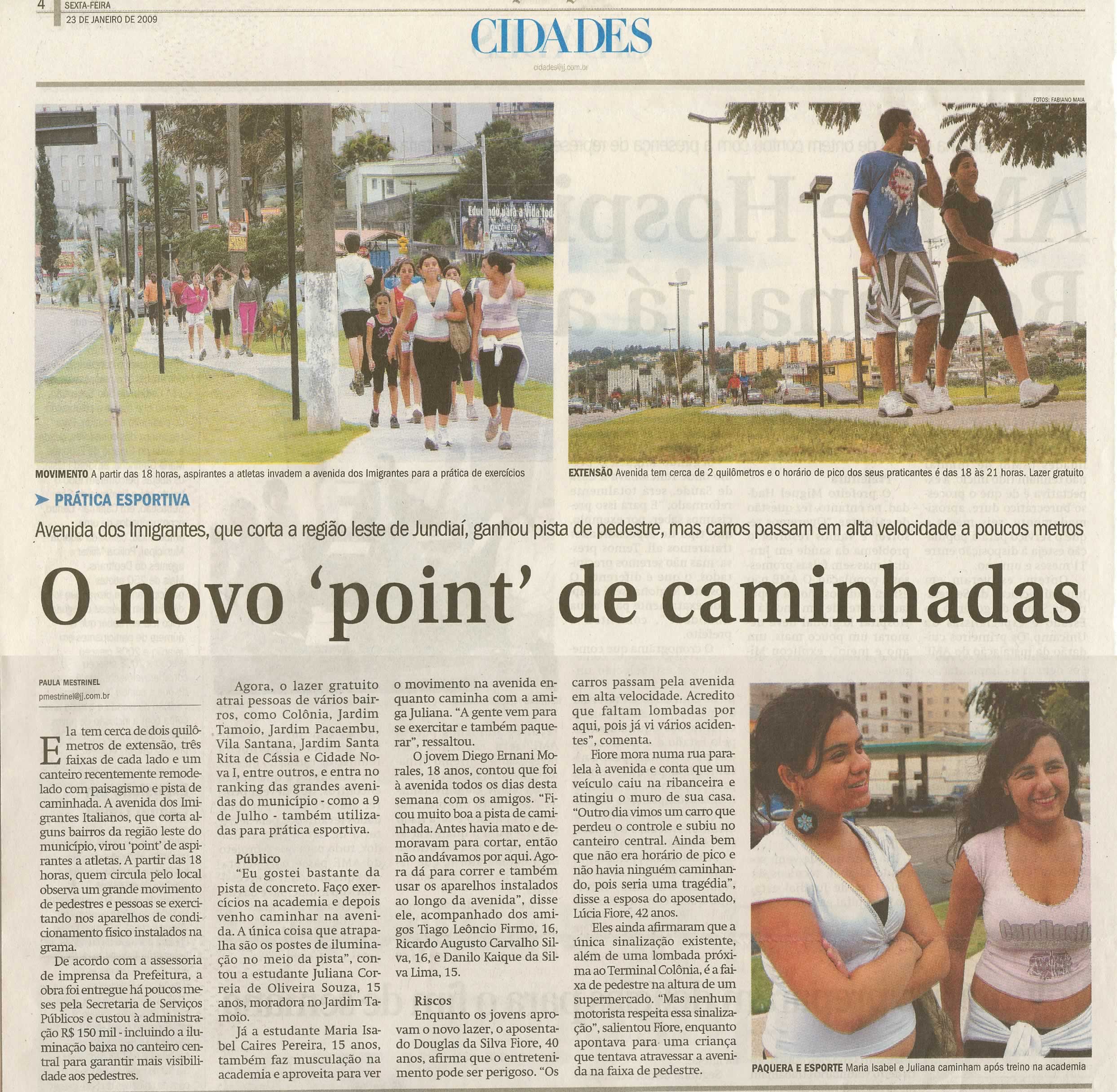 Jornal de Jundiaí - 23/01/2009