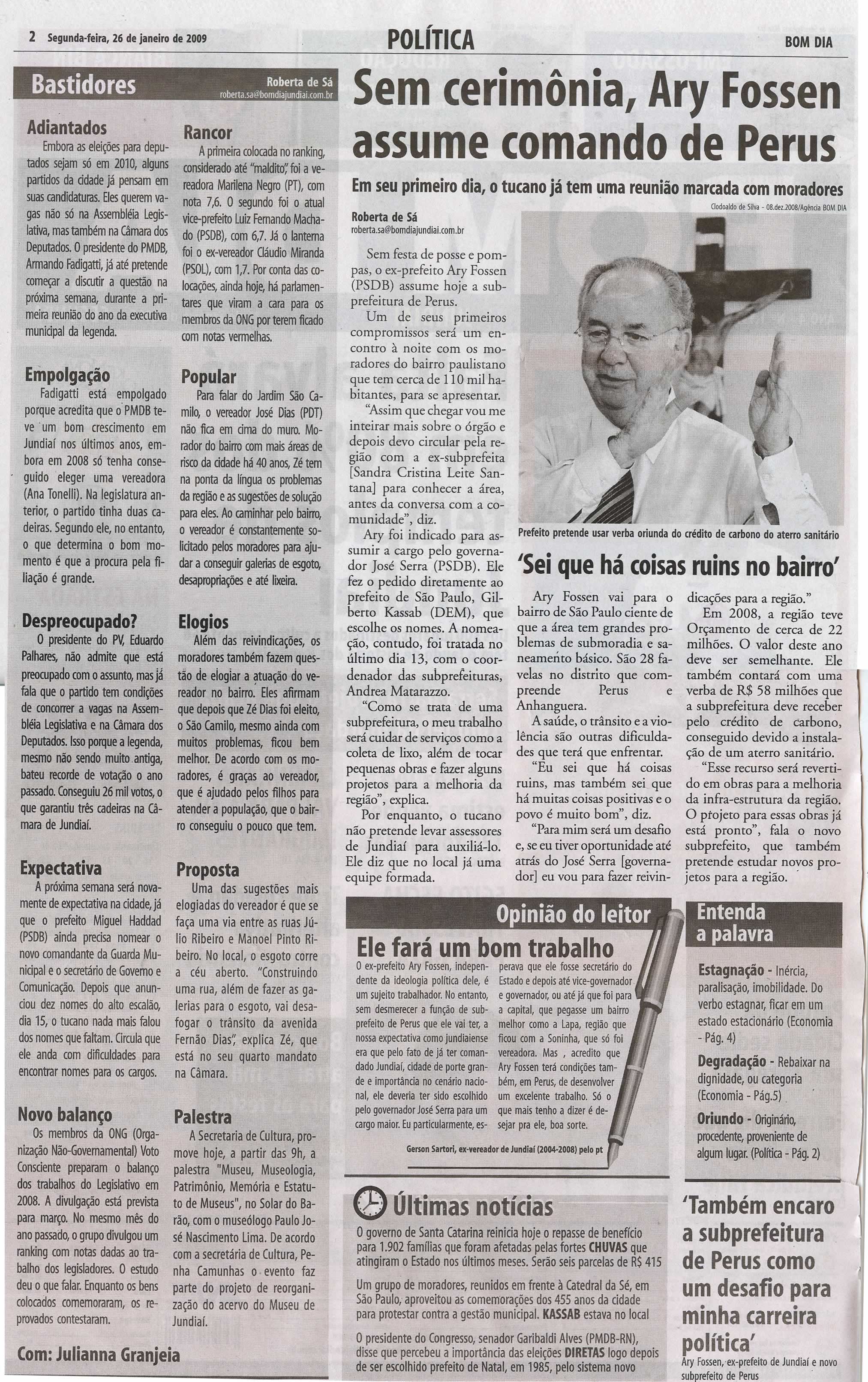 Bom Dia Jundiaí - 26/01/2009