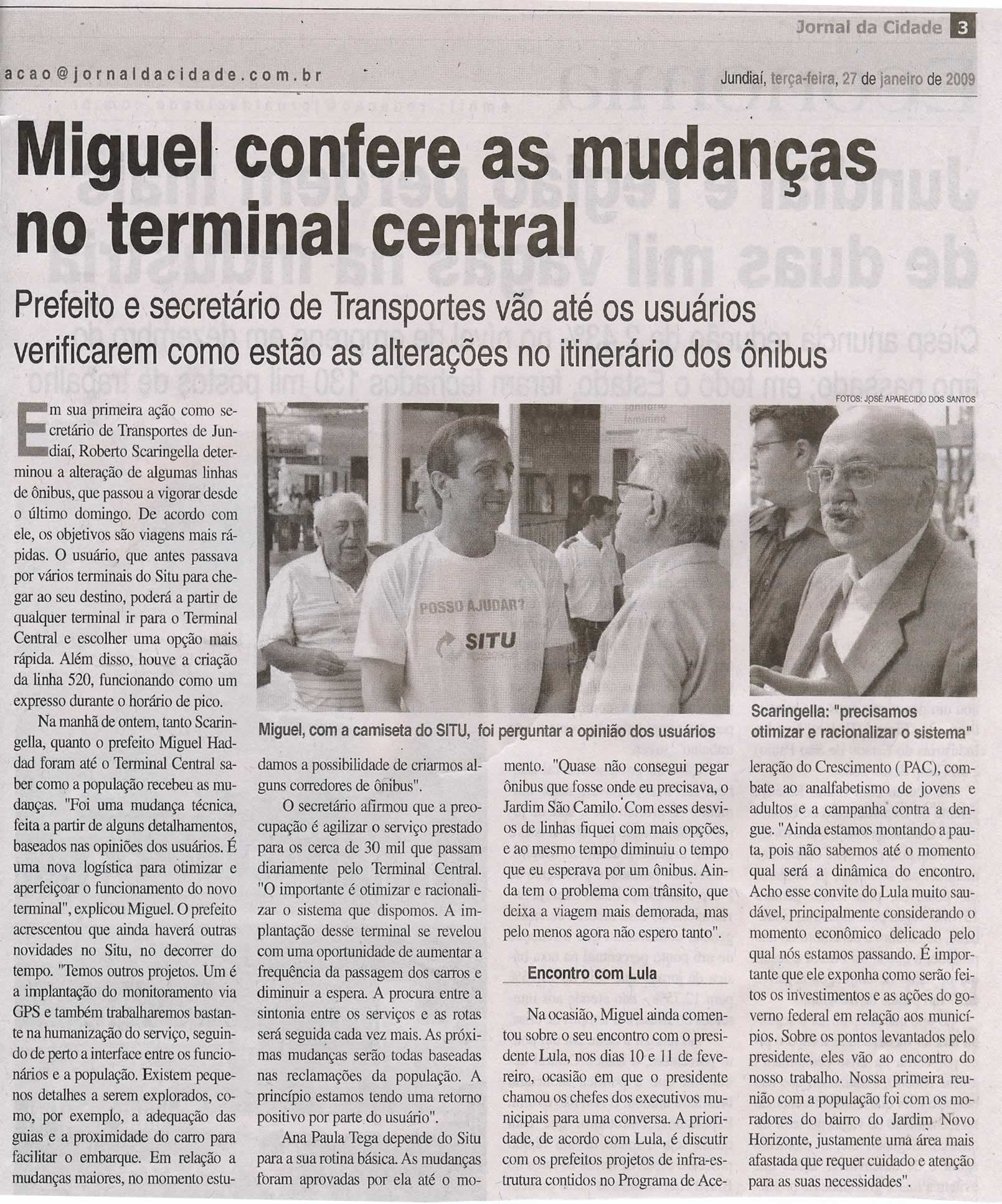 Jornal da Cidade - 27/01/2009