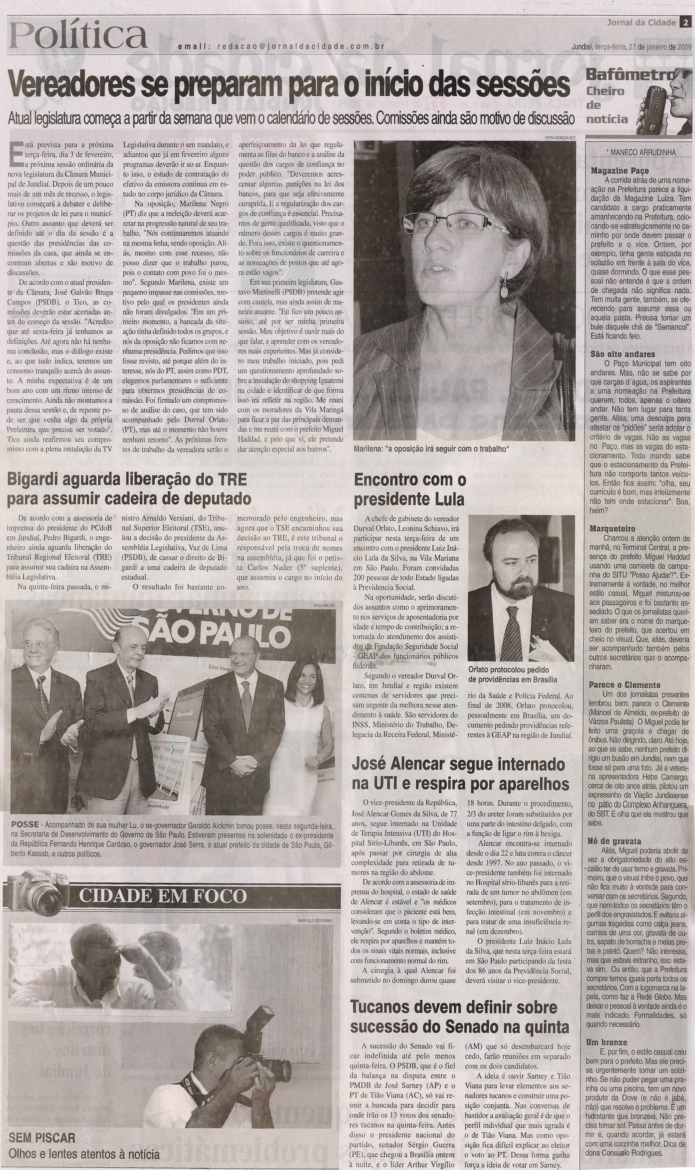 Jornal da Cidade - 27/01/2009