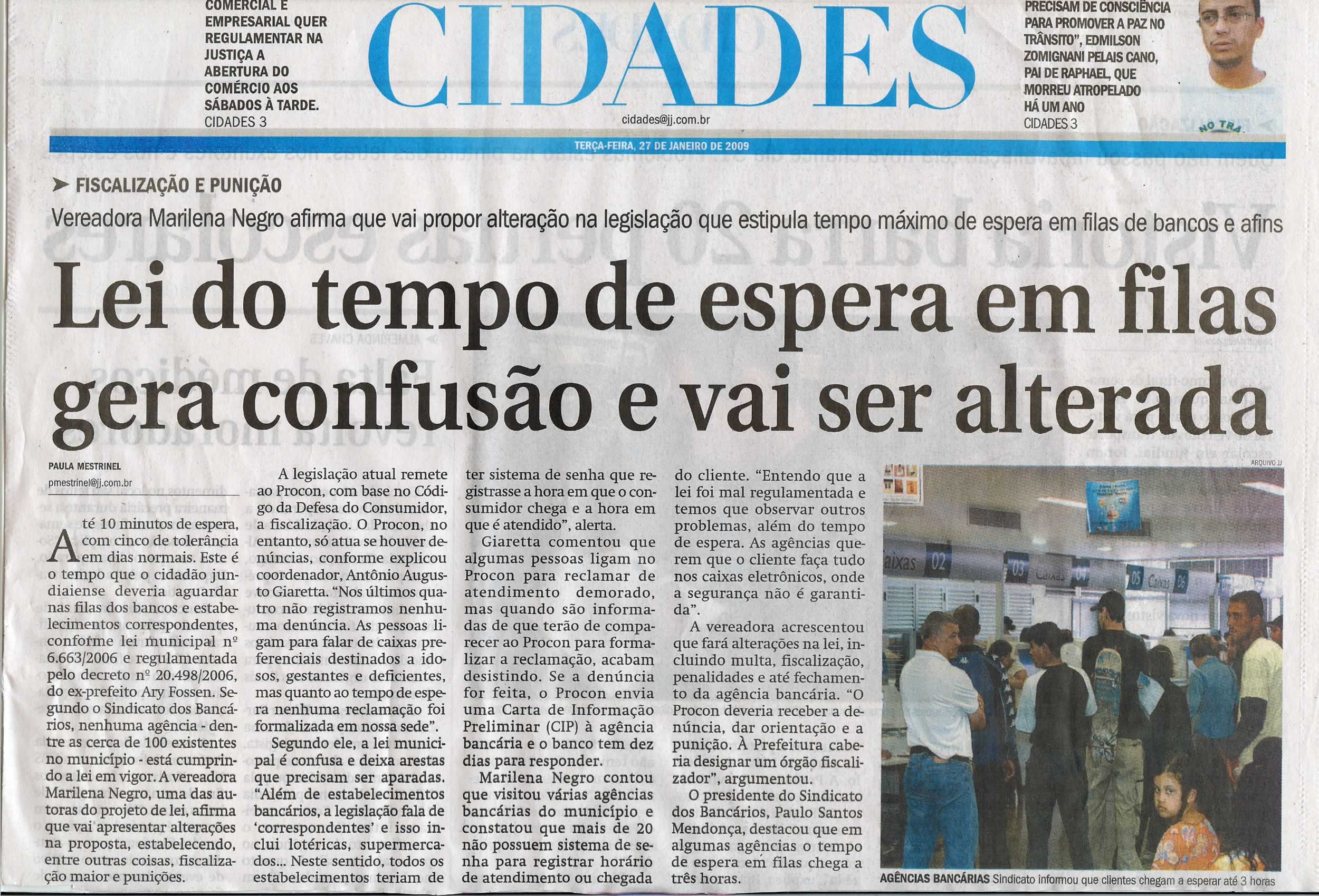 Jornal de Jundiaí - 27/01/2009