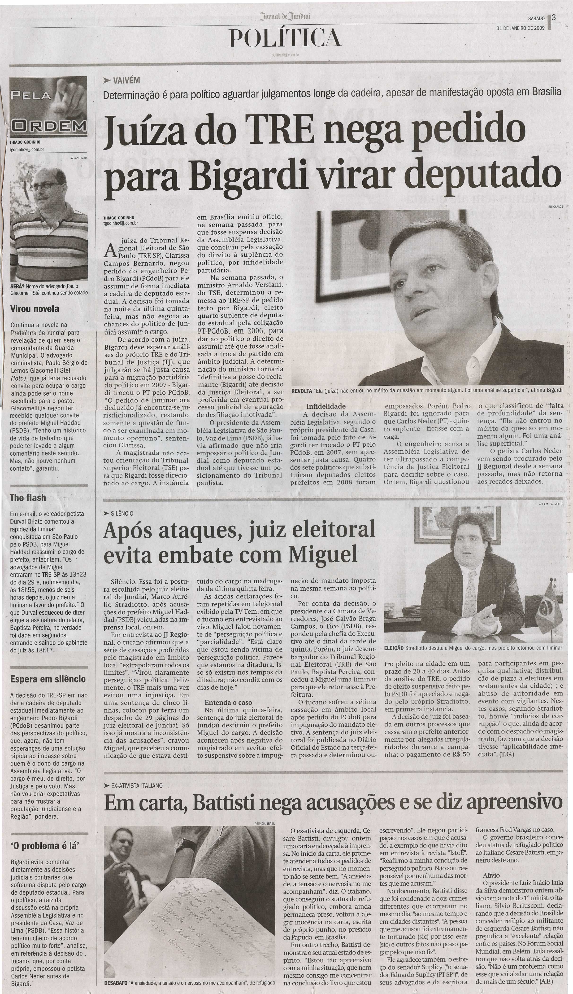Jornal de Jundiaí - 31/01/2009