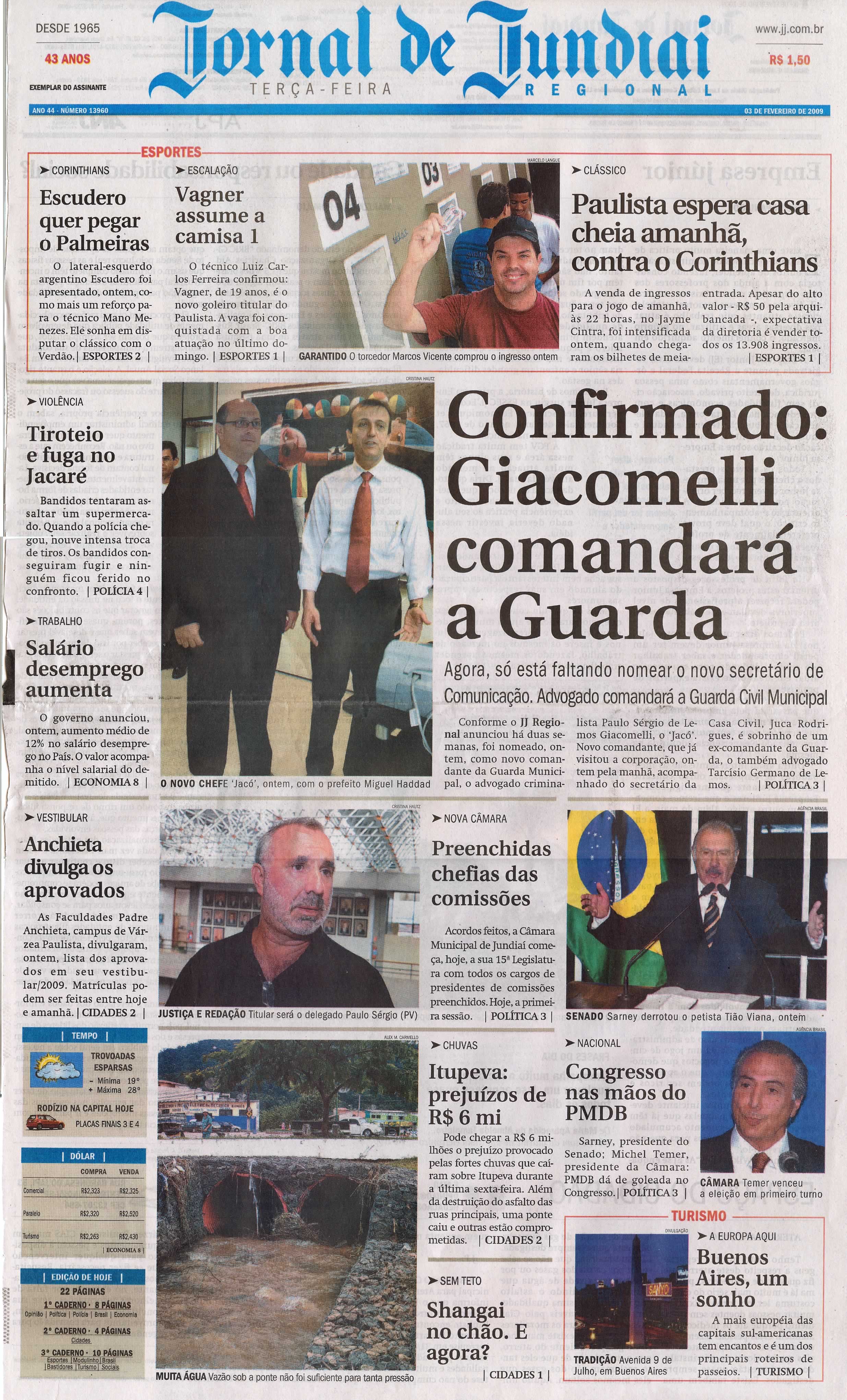 Jornal de Jundiaí - 03/02/2009
