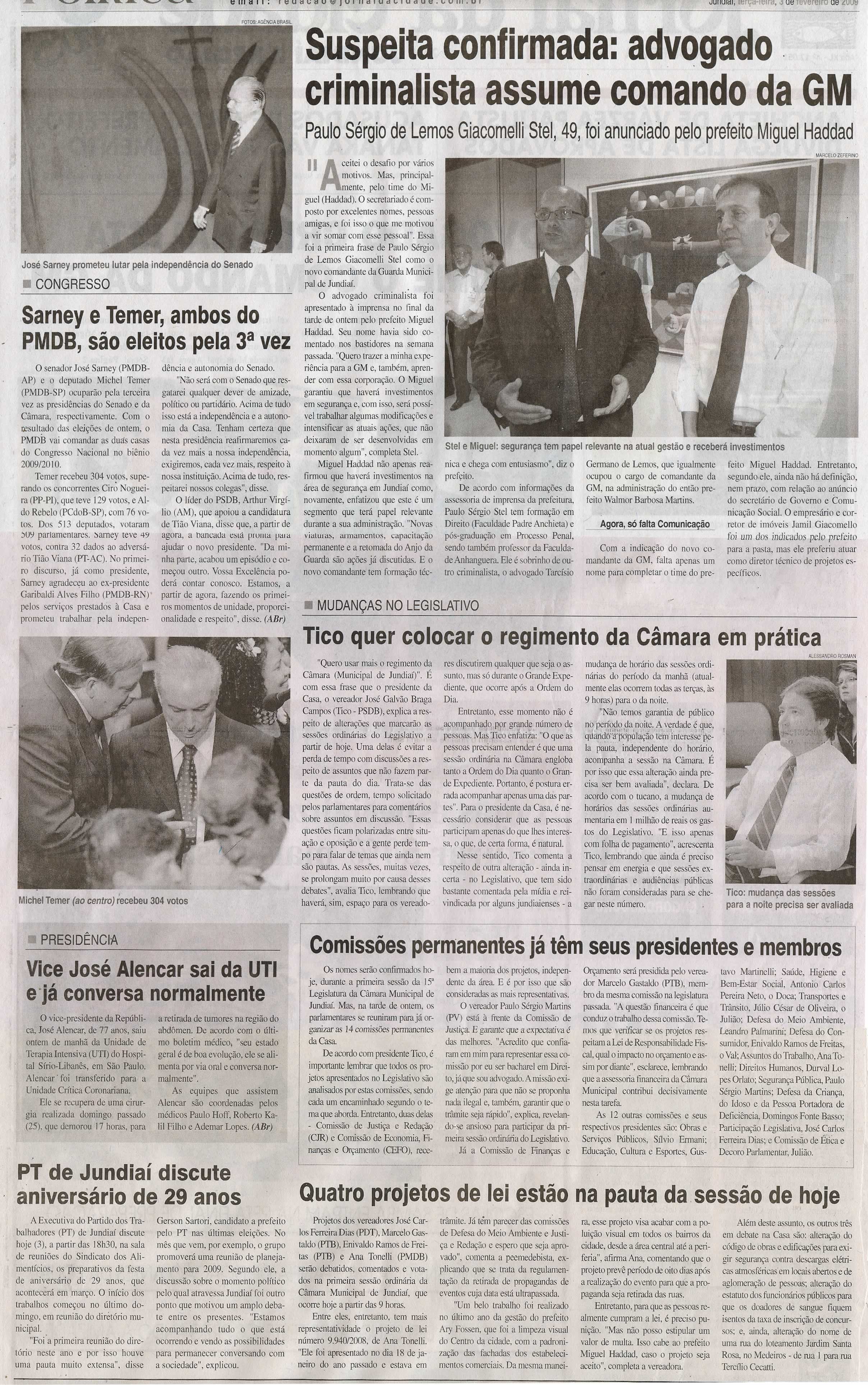 Jornal da Cidade - 03/02/2009