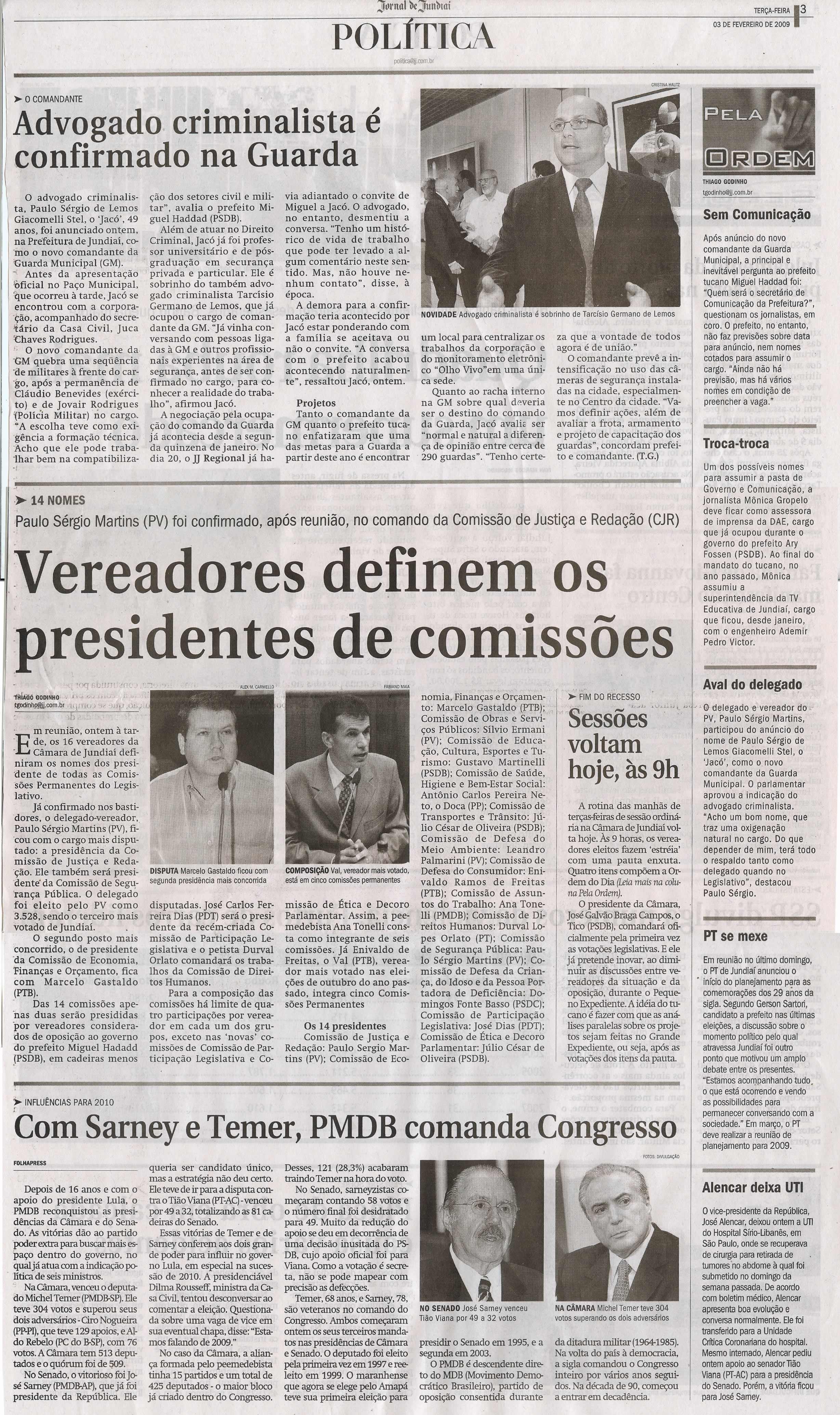 Jornal de Jundiaí - 03/02/2009