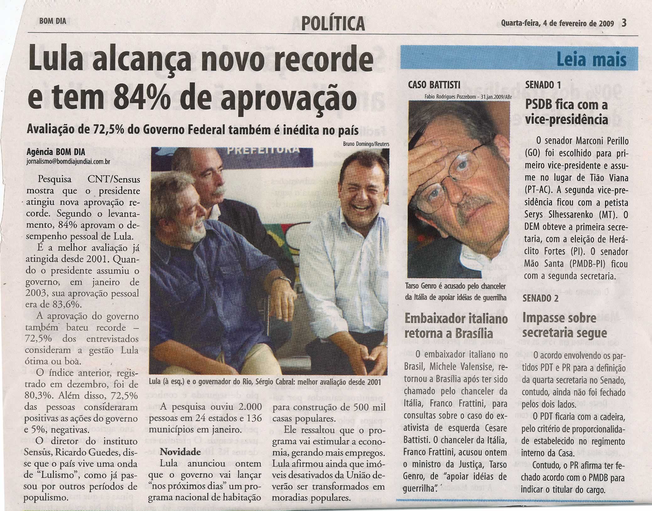 Bom Dia Jundiaí - 04/02/2009