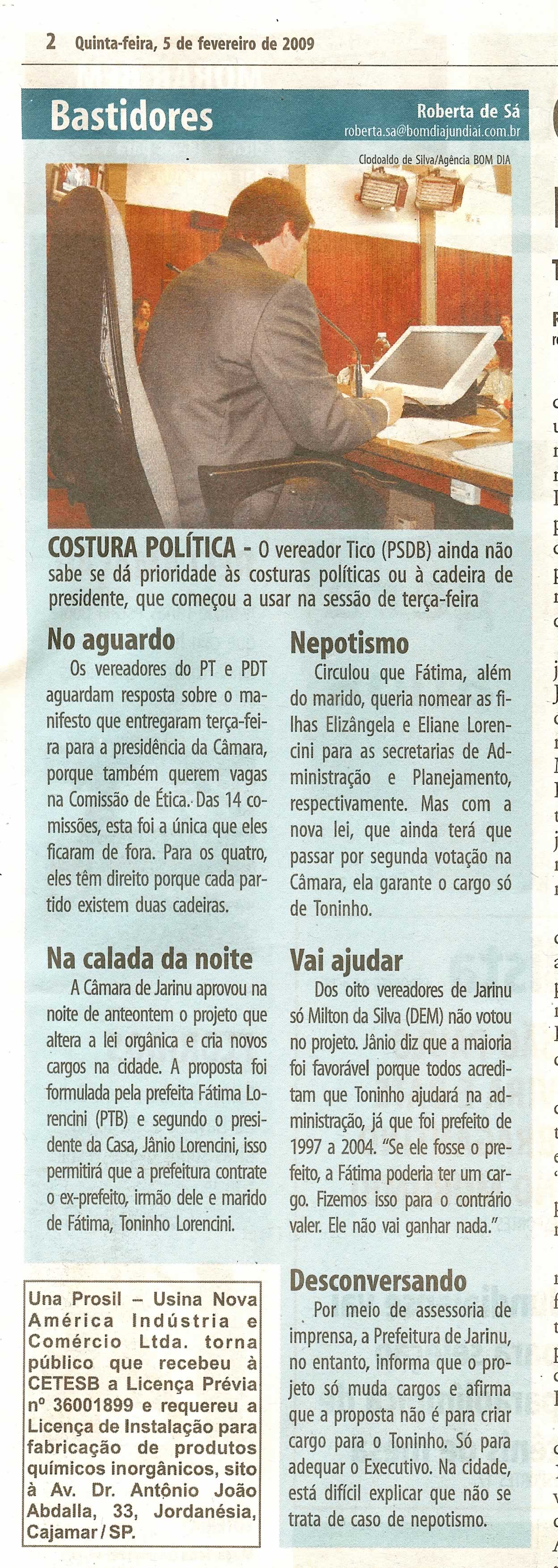 Bom Dia Jundiaí - 05/02/2009