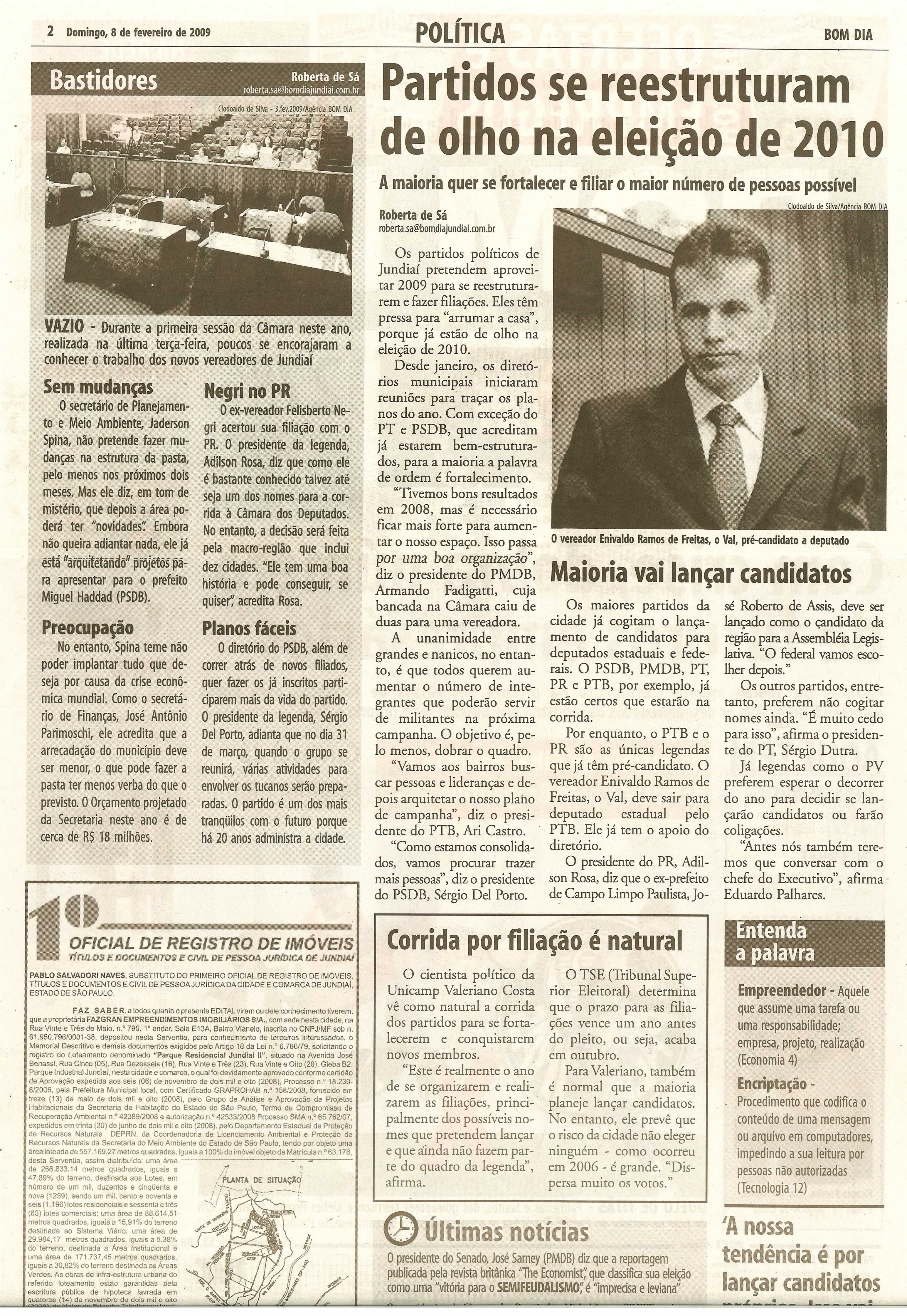 Bom Dia Jundiaí - 08/02/2009