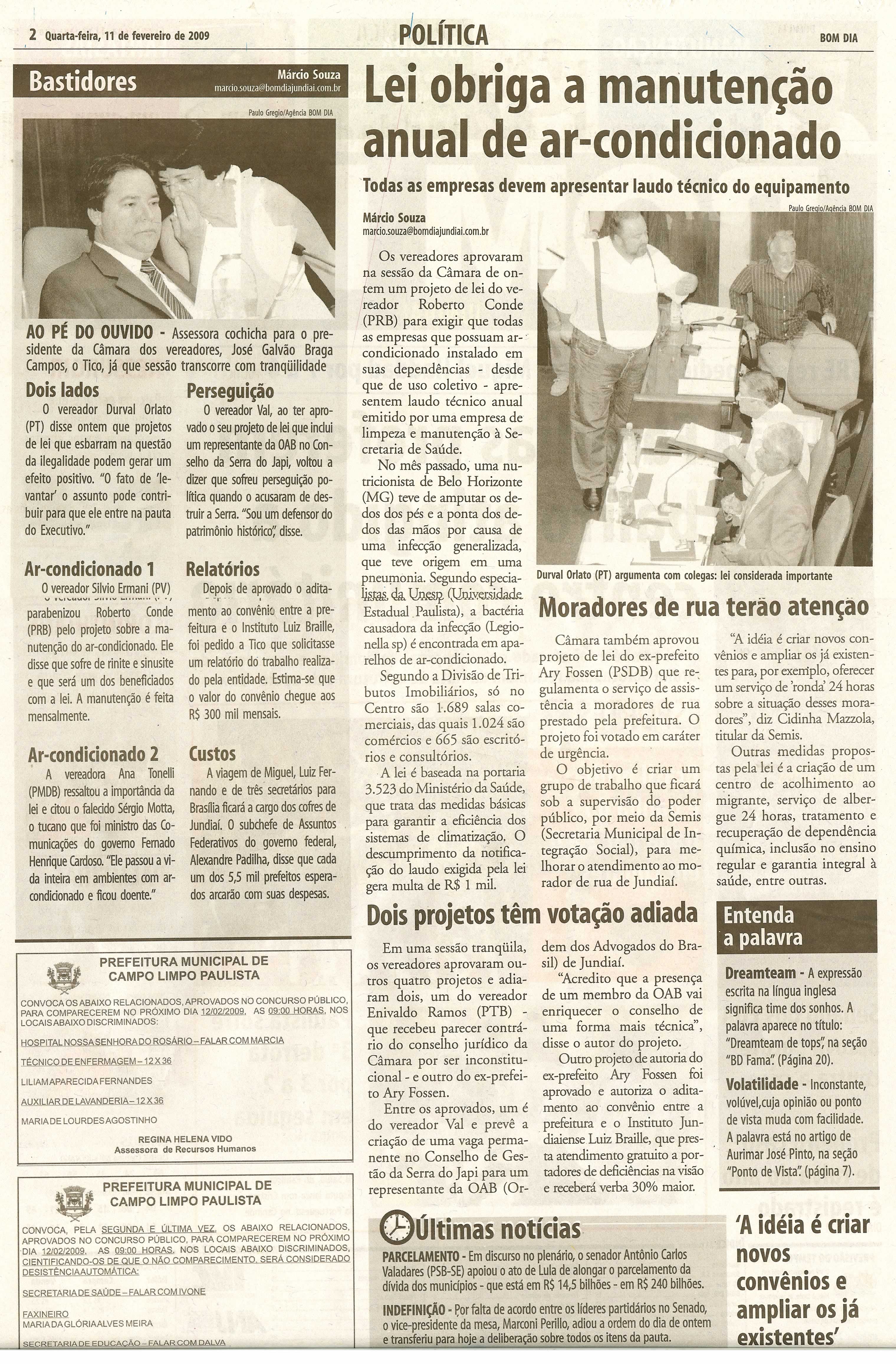 Bom Dia Jundiaí - 11/02/2009