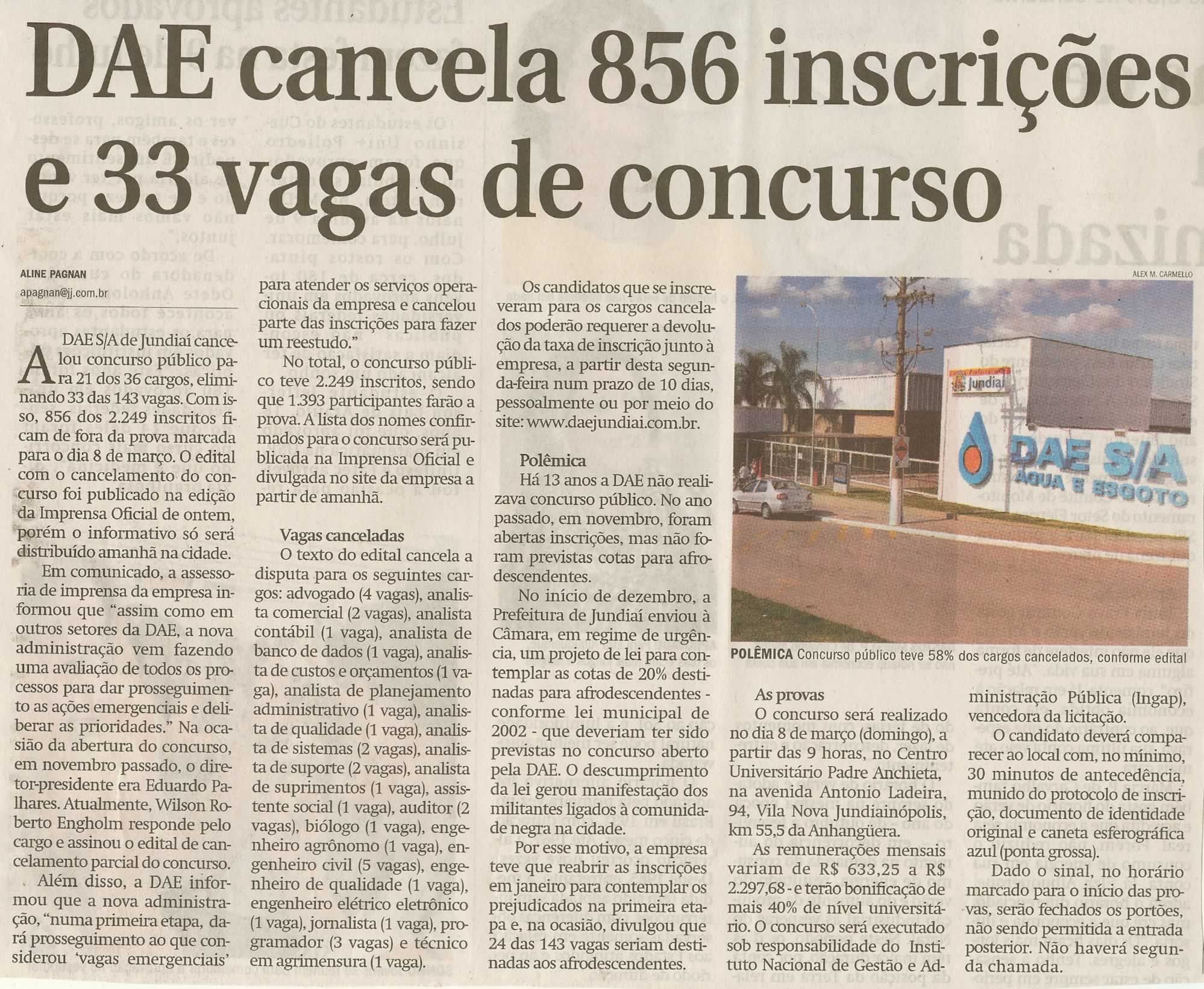 Jornal de Jundiaí - 15/02/2009