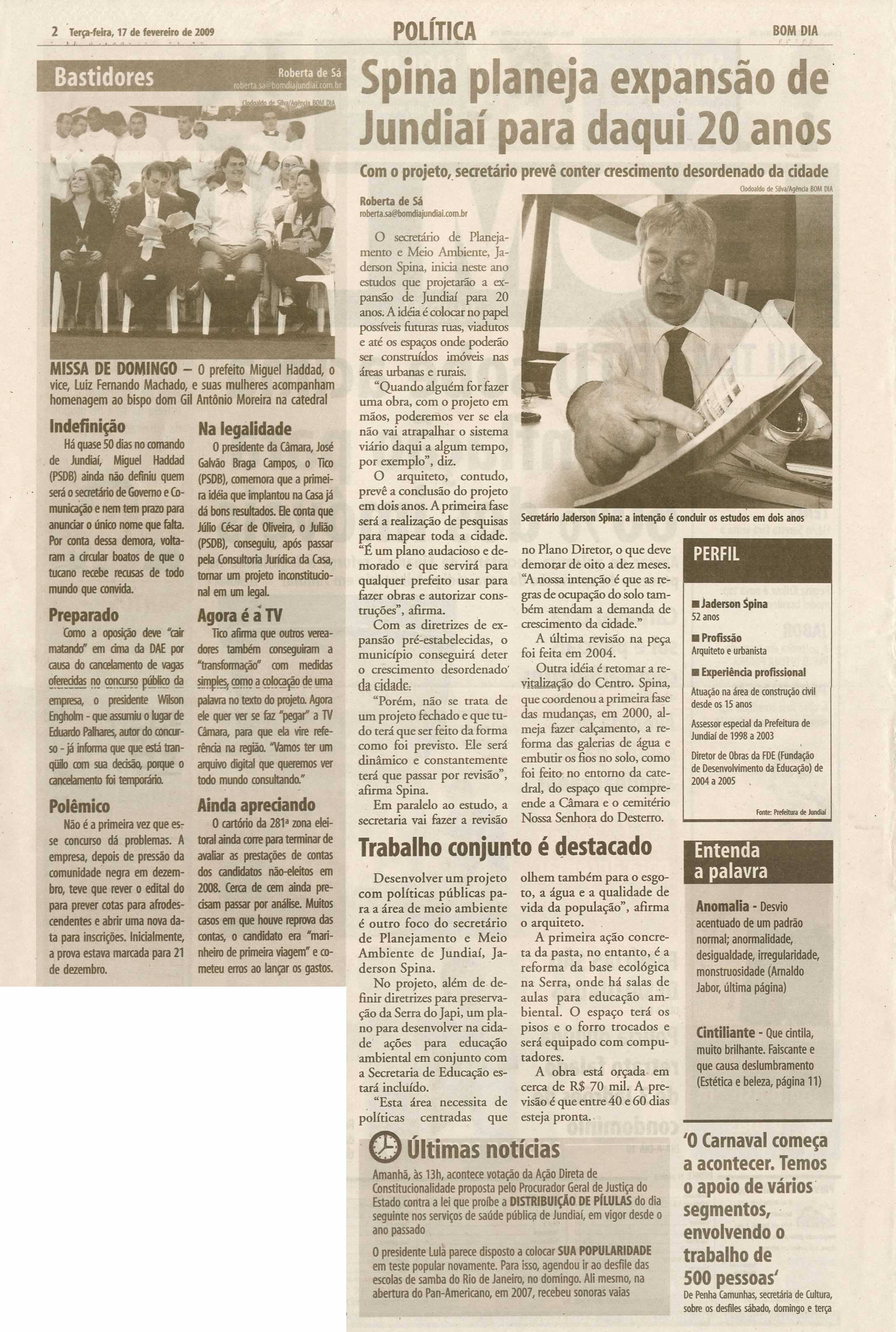 Bom Dia Jundiaí - 17/02/2009
