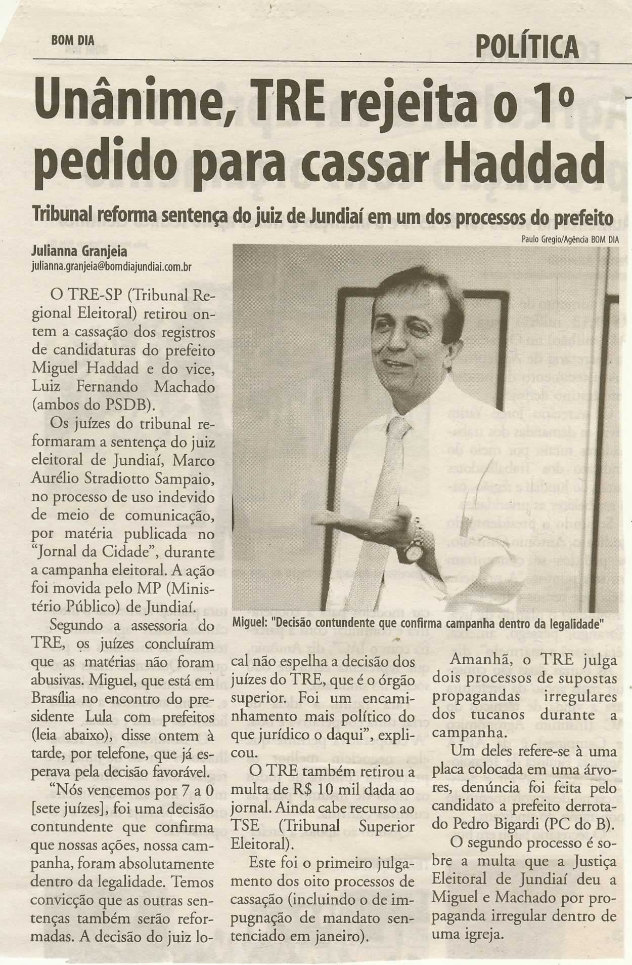 Bom Dia Jundiaí - 11/02/2009