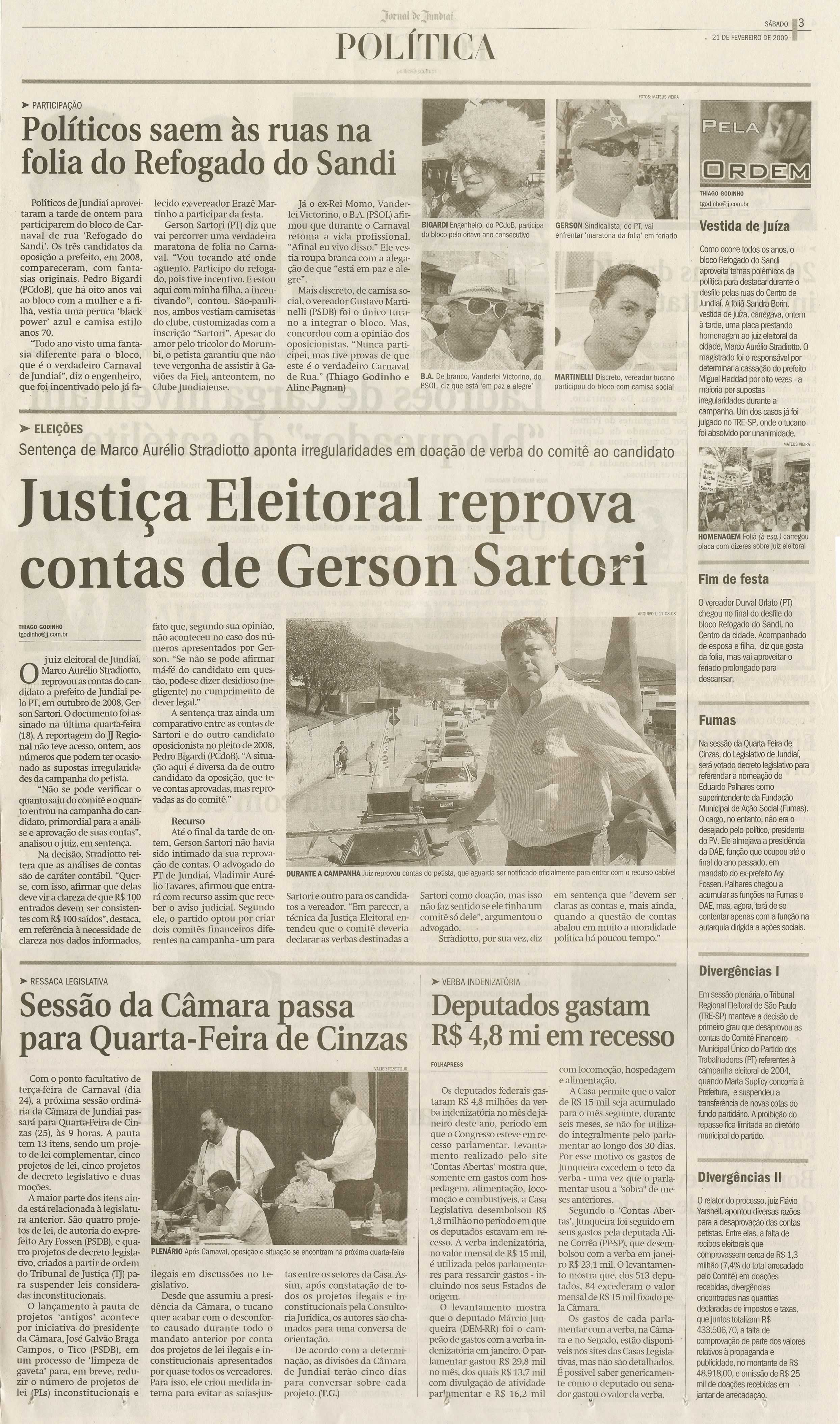 Jornal de Jundiaí - 21/02/2009